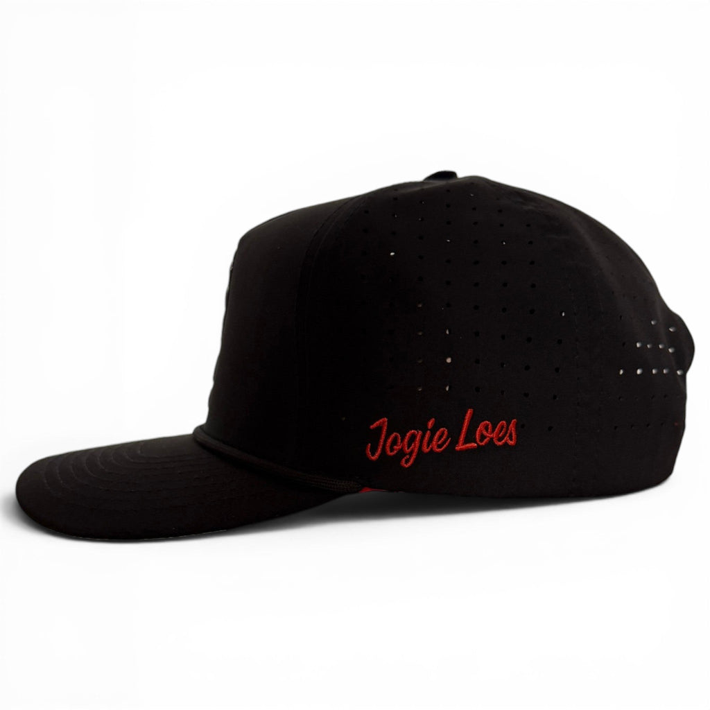 Evil Flamingo Golf Hat | Snapback Cap | Built-in Magnetic Ball Marker Holder + Marker Included | Adjustable Flamingo