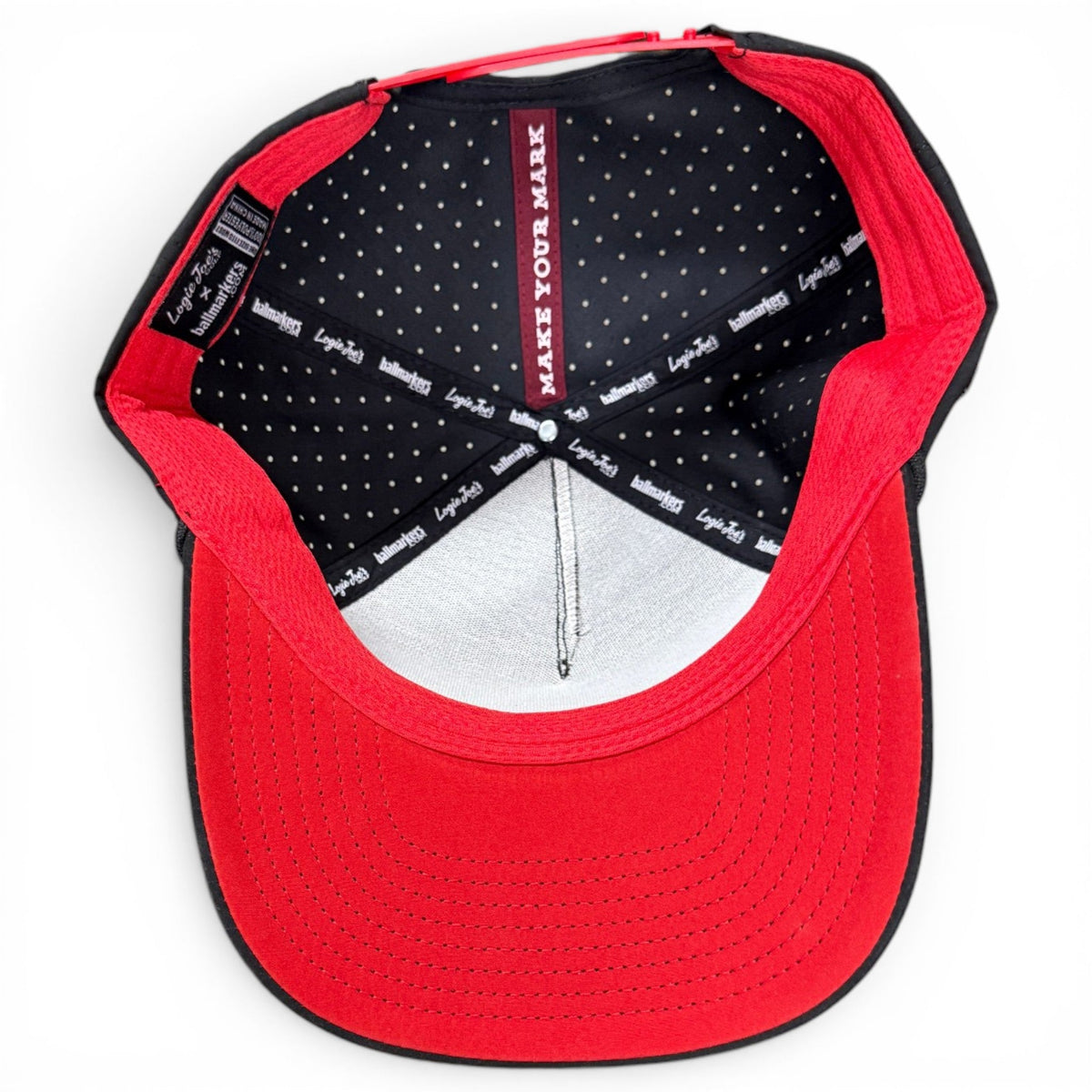 Evil Flamingo Golf Hat | Snapback Cap | Built-in Magnetic Ball Marker Holder + Marker Included | Adjustable Flamingo
