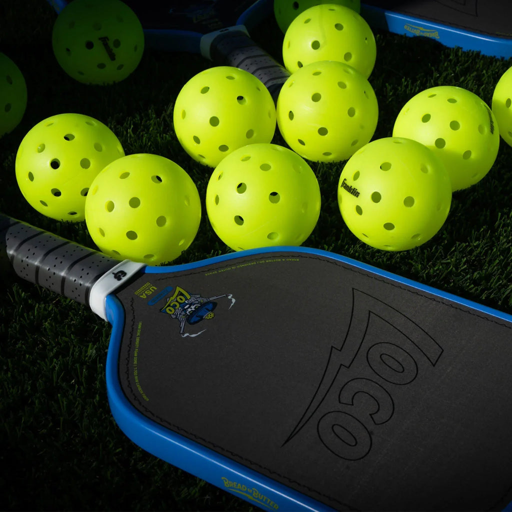 Bread & Butter Loco Elongated AZUL Blue Pickleball Paddle & Mad Pickler Cover
