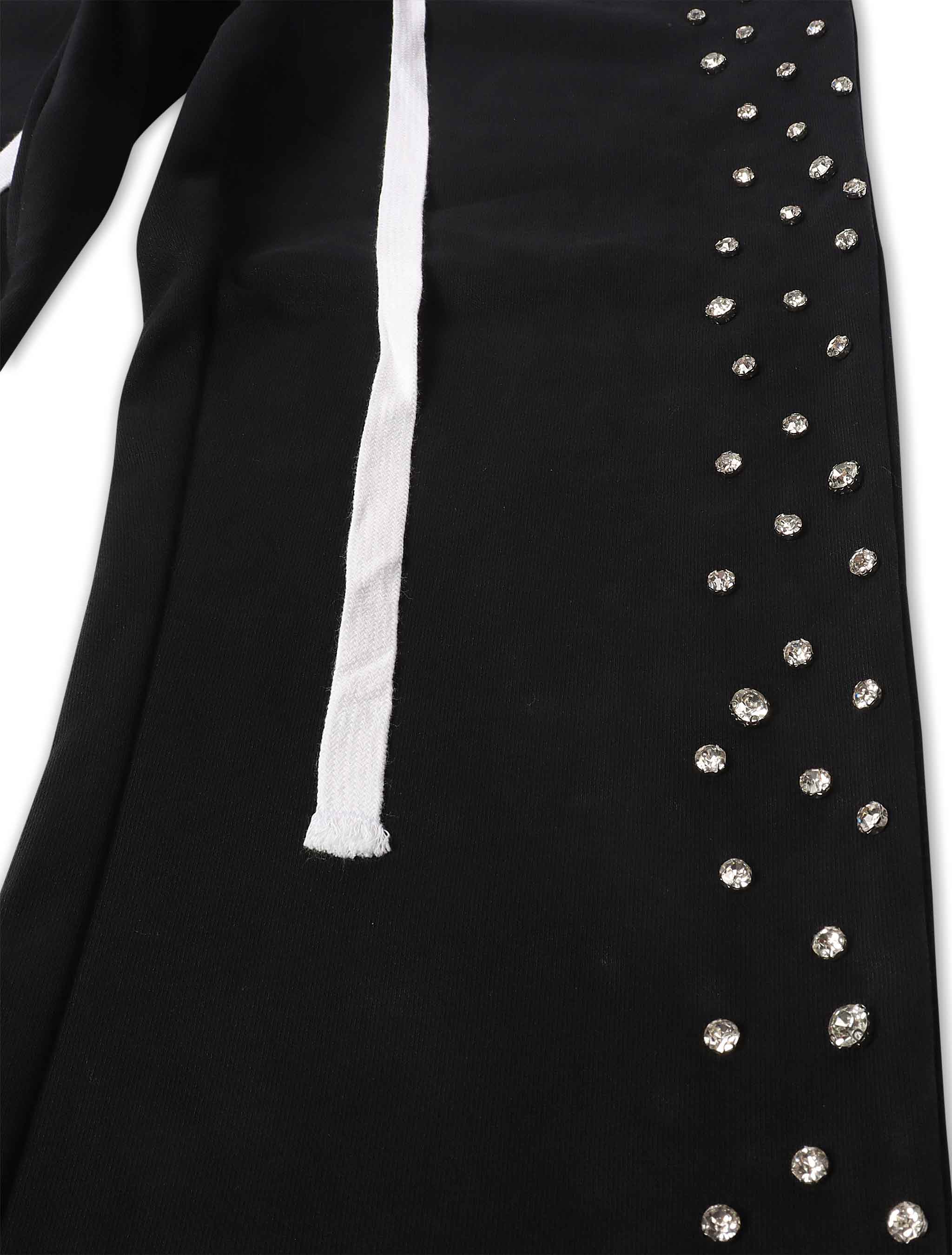 Embellish Ice Lounge Rhinestone Sweatpants - Black