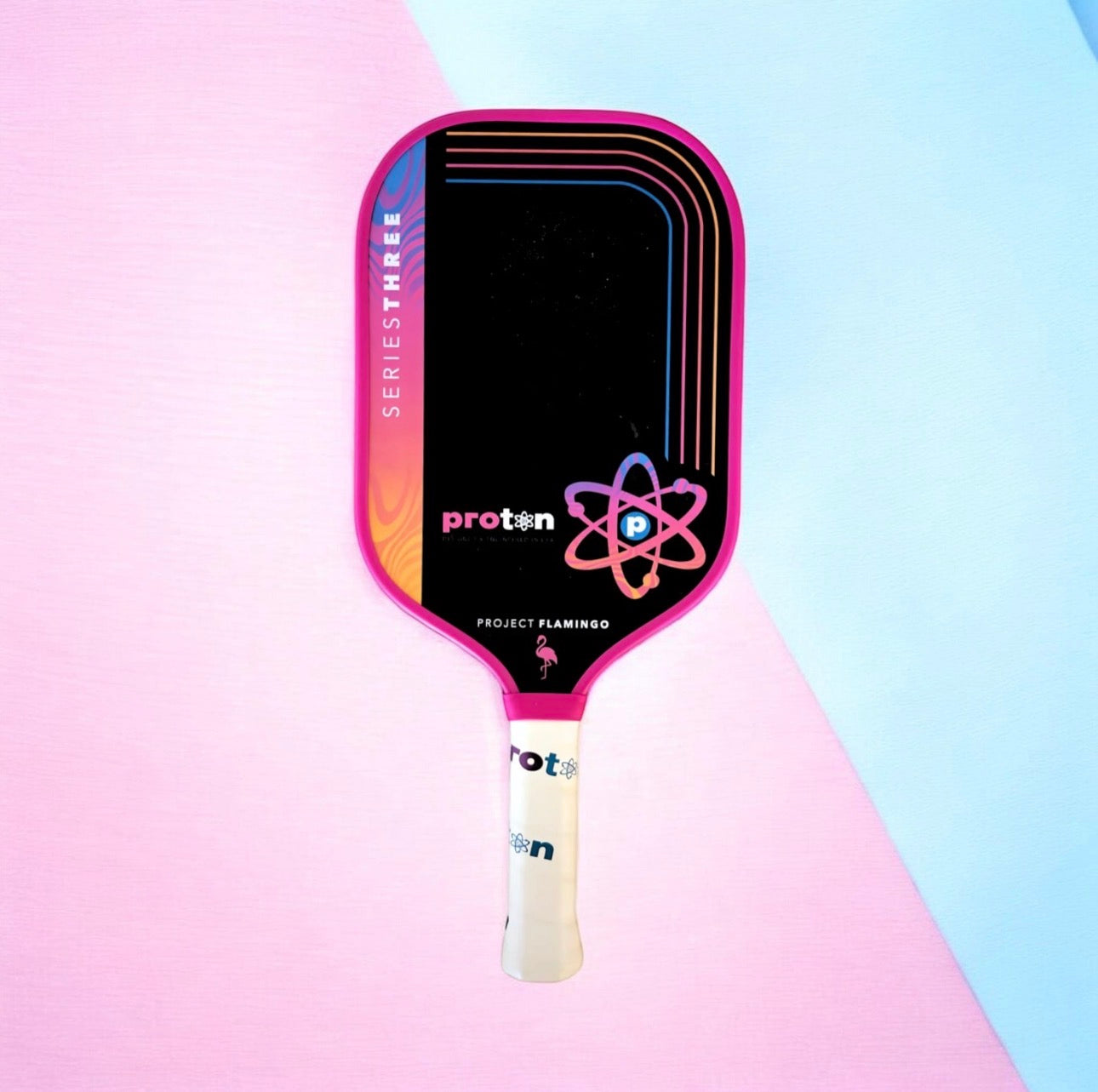 Proton Project Flamingo White/Pink Elongated 15MM Paddle & Cover