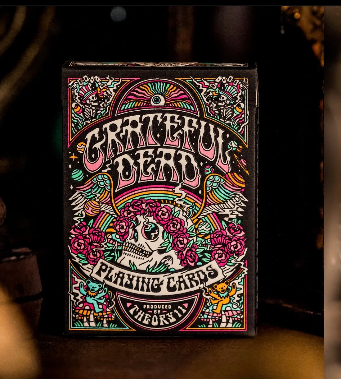 Grateful Dead Drops Dancing Bears Pickleball Paddle Cover & Playing Card Collectors Edition