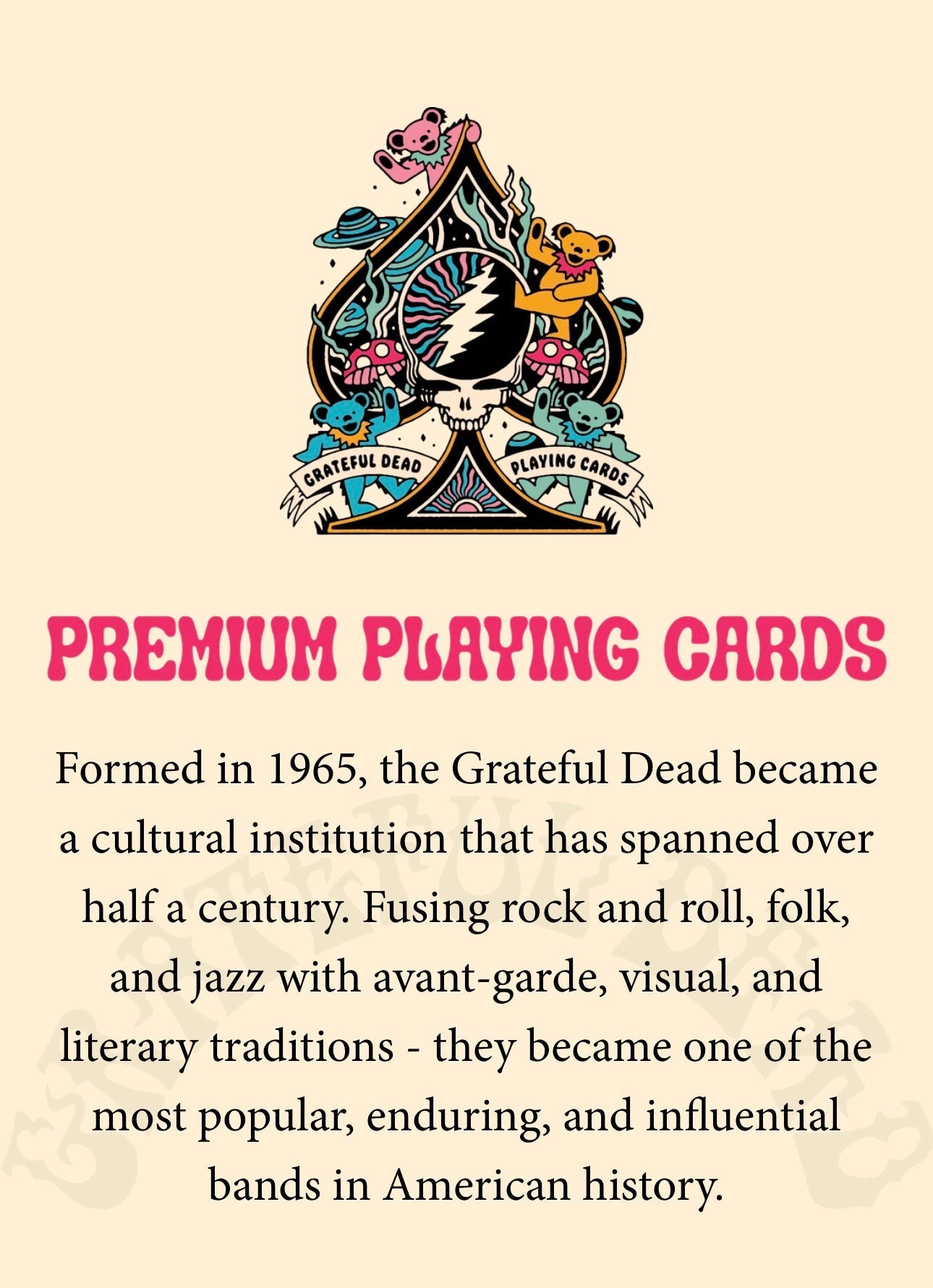 Grateful Dead Drops Dancing Bears Pickleball Paddle Cover & Playing Card Collectors Edition