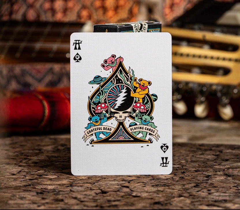 Grateful Dead Drops Dancing Bears Pickleball Paddle Cover & Playing Card Collectors Edition
