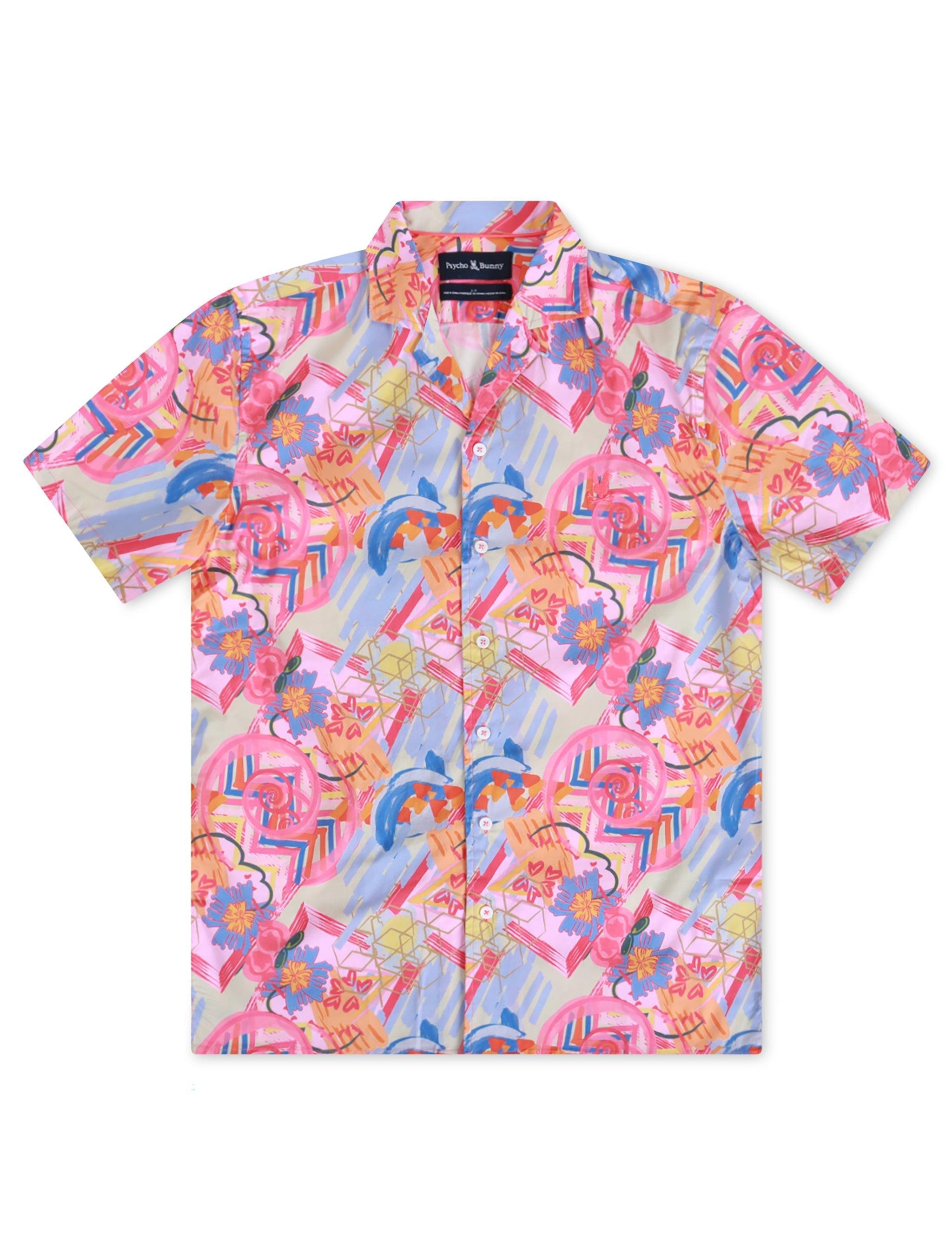 Psycho Bunny All Over Print Tee - Fuchsia Purple