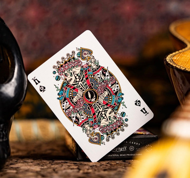 Grateful Dead Drops Dancing Bears Pickleball Paddle Cover & Playing Card Collectors Edition