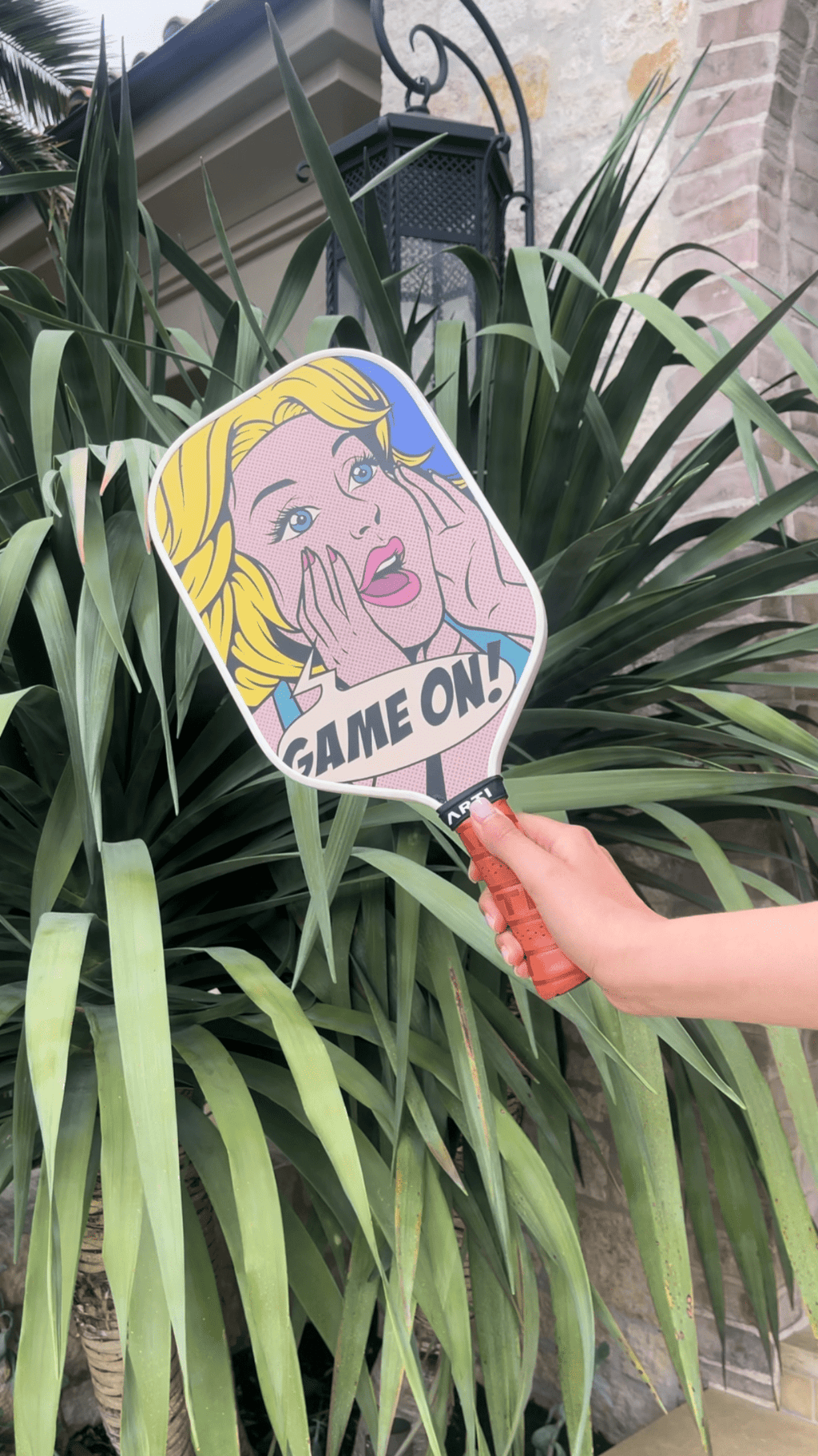 ARTI 16mm T700 Carbon Fiber Kristen & Kristy "GAME ON" Pickleball Paddle - USA Pickleball Approved