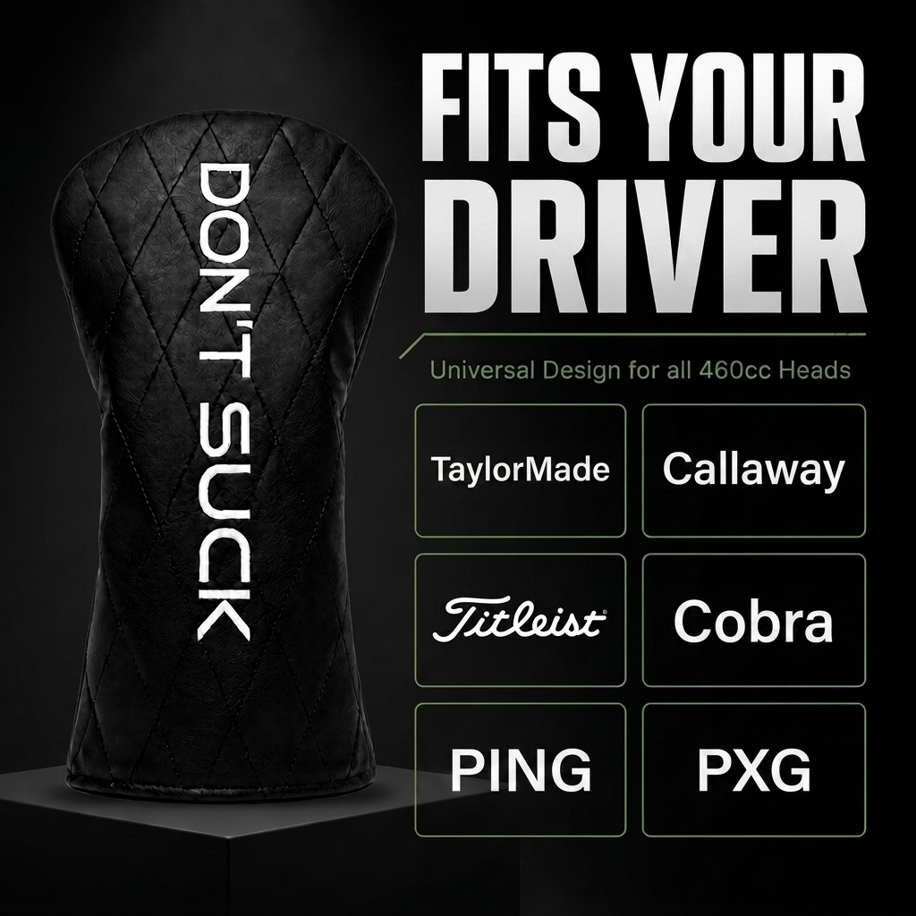 Don’t Suck™ Driver Headcover — Premium Black Diamond Quilted Fit (460cc)