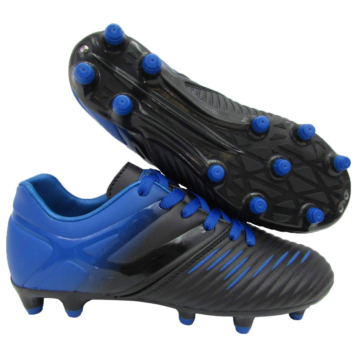 Vizari Liga Kids FG Soccer Cleats - Black/Blue