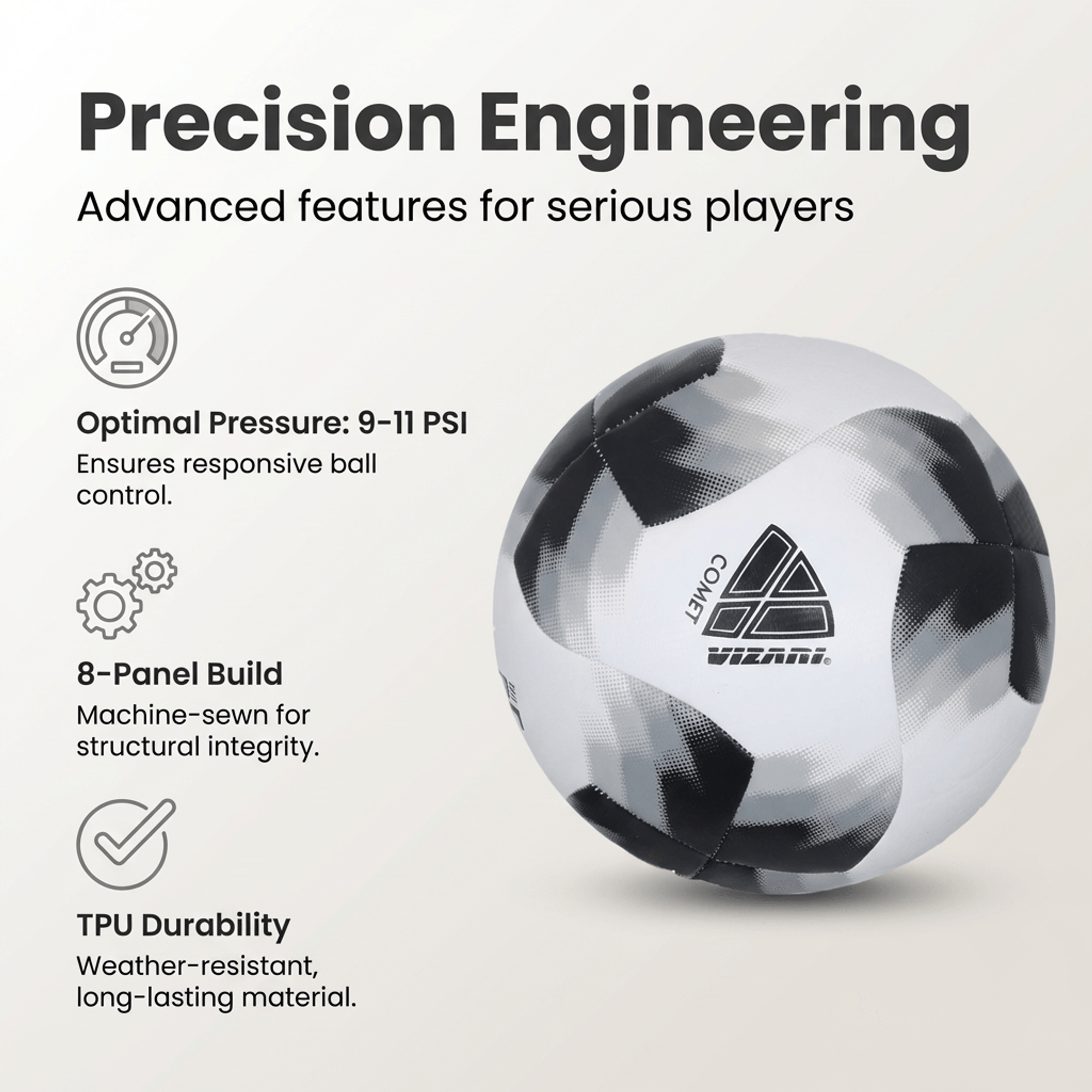 Comet Soccer Ball - Black