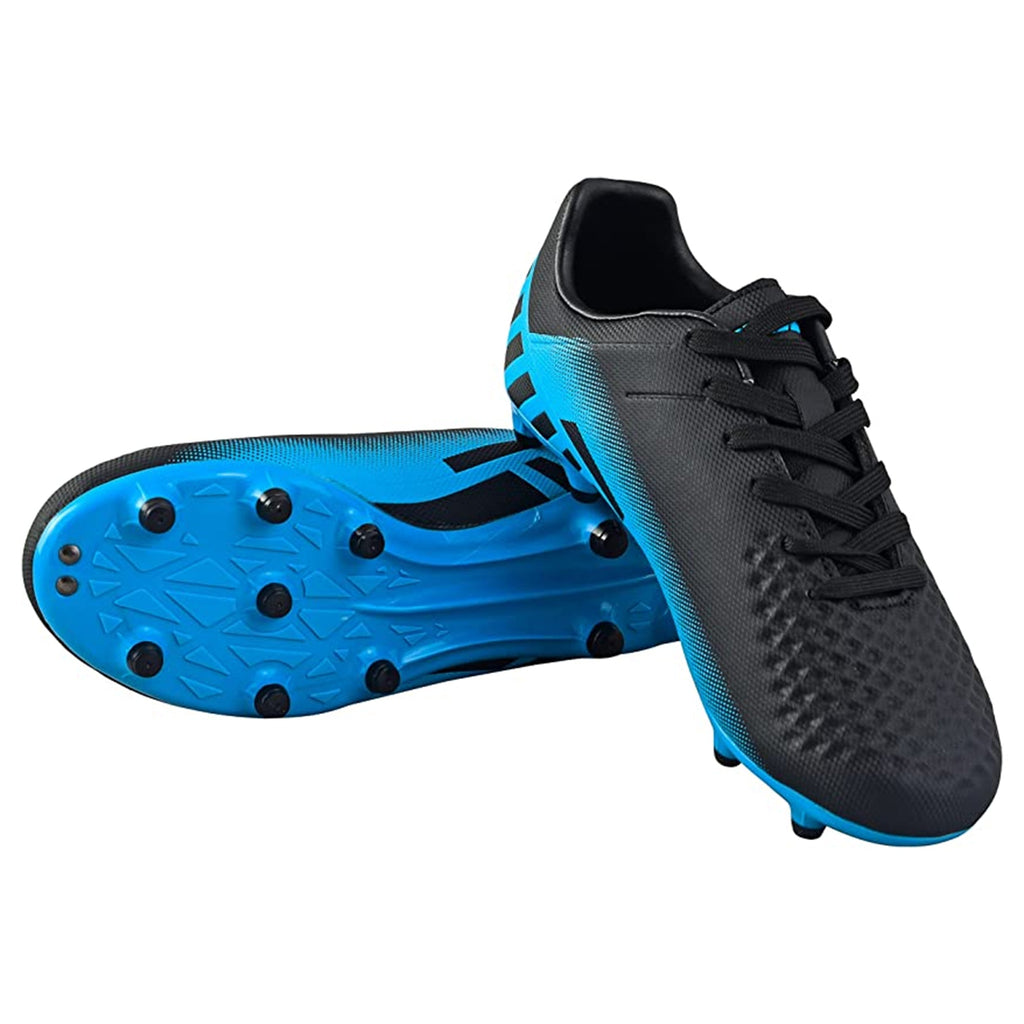 Santos Firm Ground Soccer Shoes -Black/Sky Blue