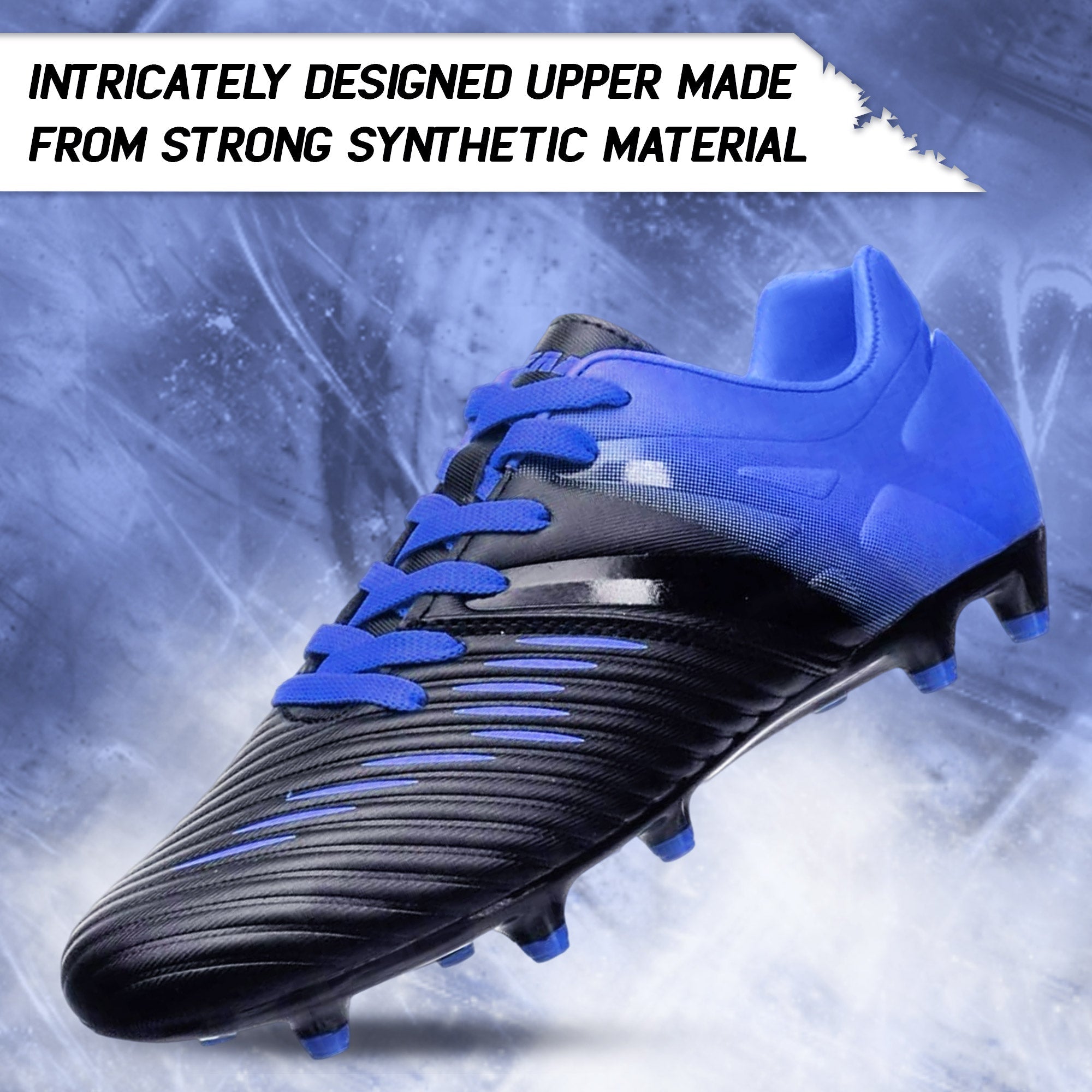 Vizari Liga Kids FG Soccer Cleats - Black/Blue