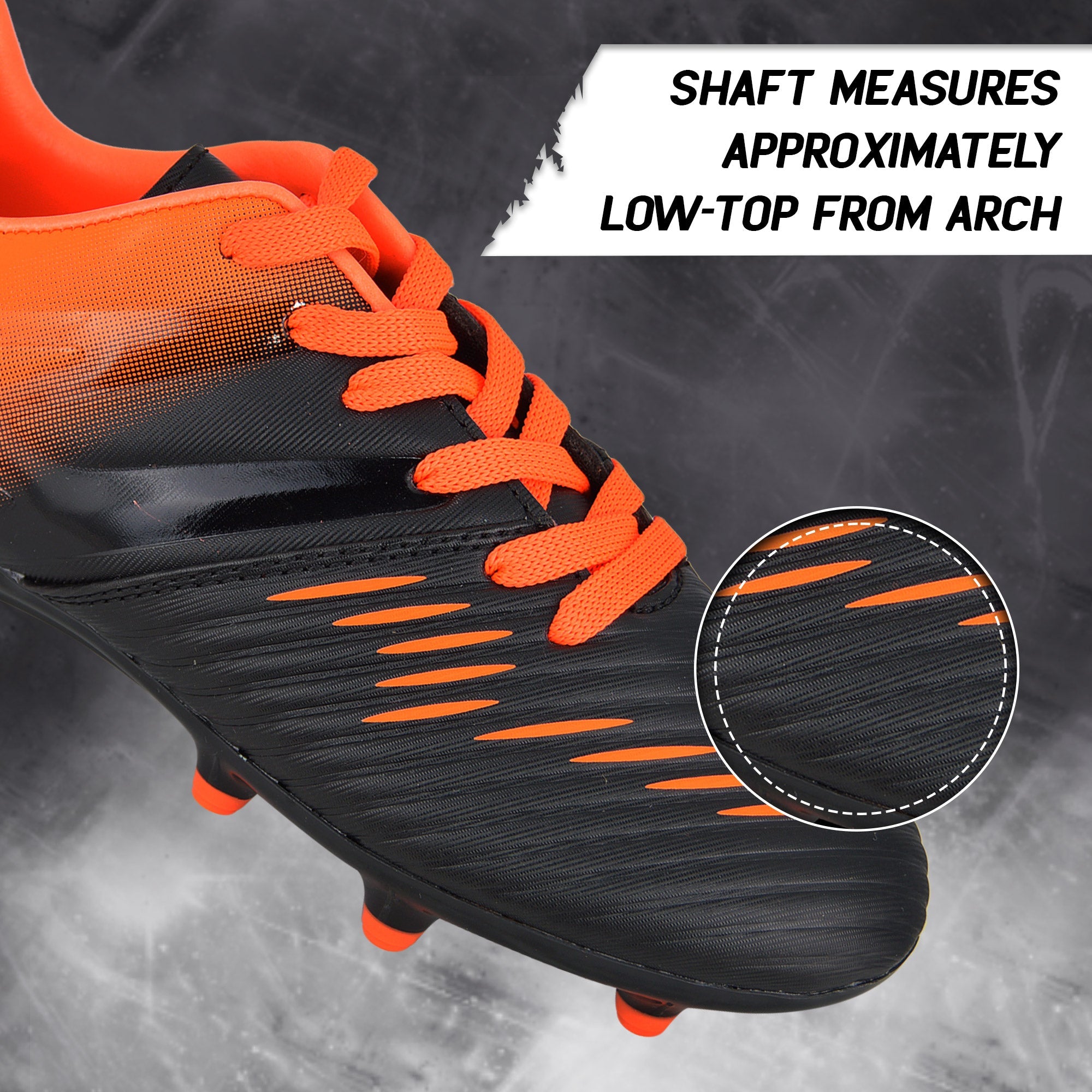 Liga Firm Ground Soccer Shoes -Black/Orange