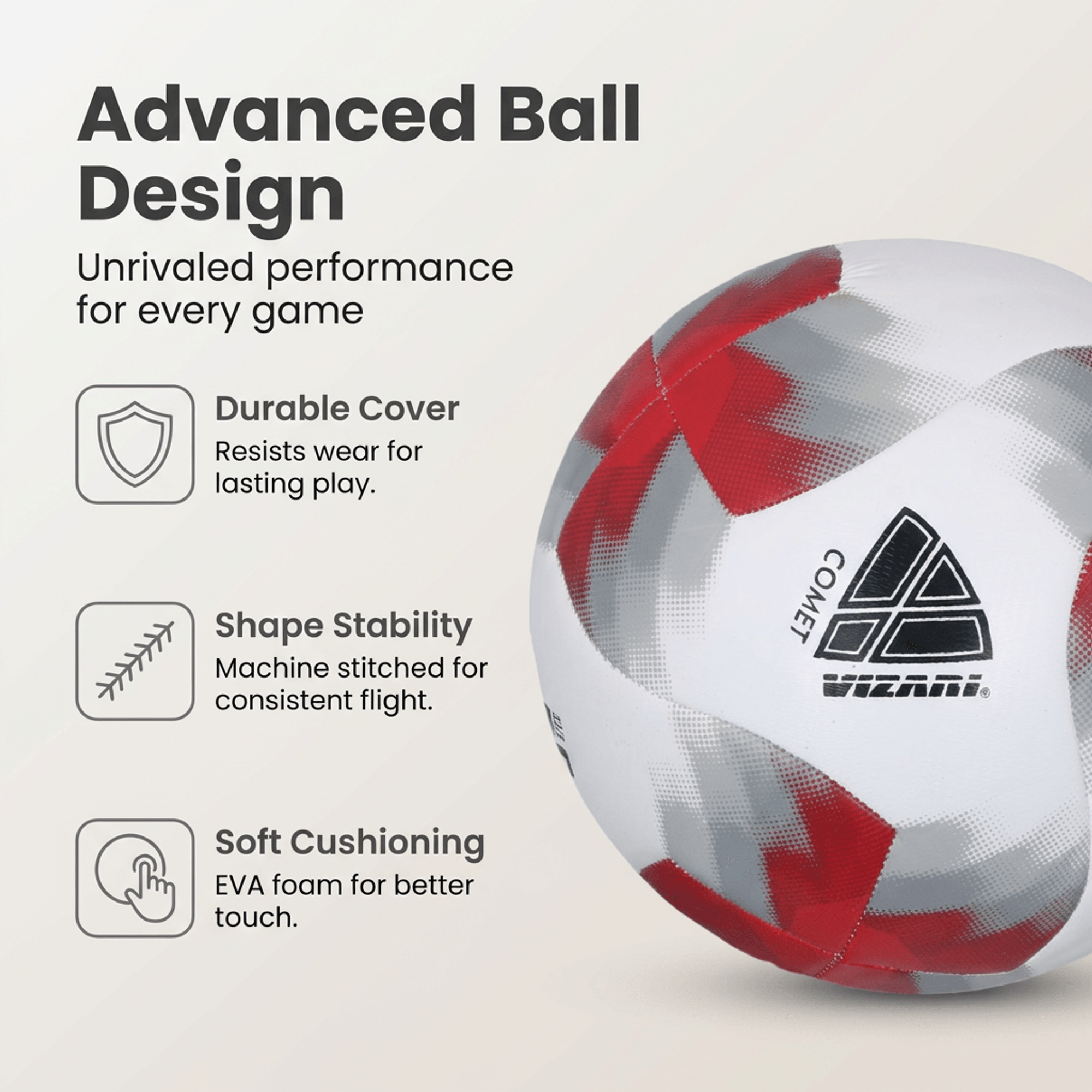 Comet Soccer Ball - Red