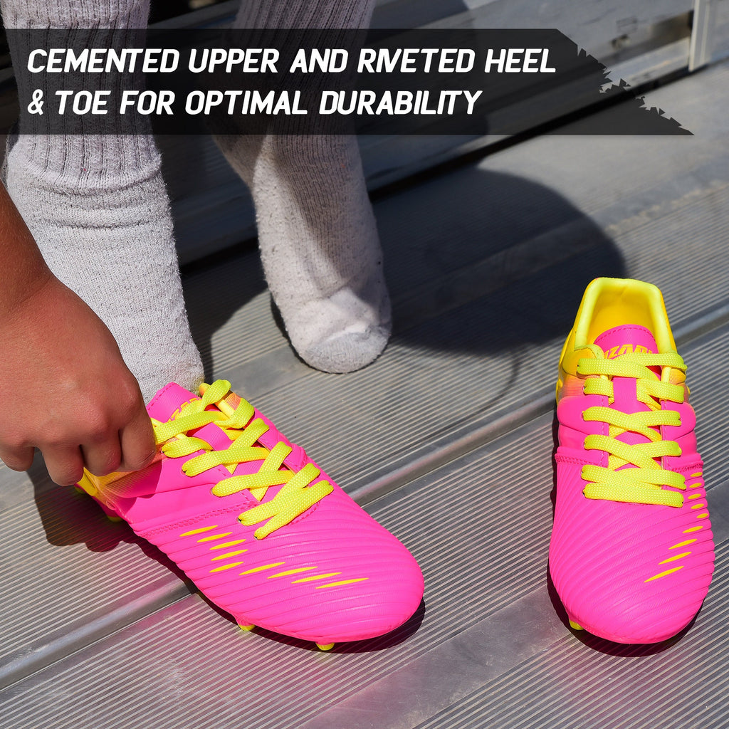 Liga Firm Ground Soccer Shoes -Pink/Yellow