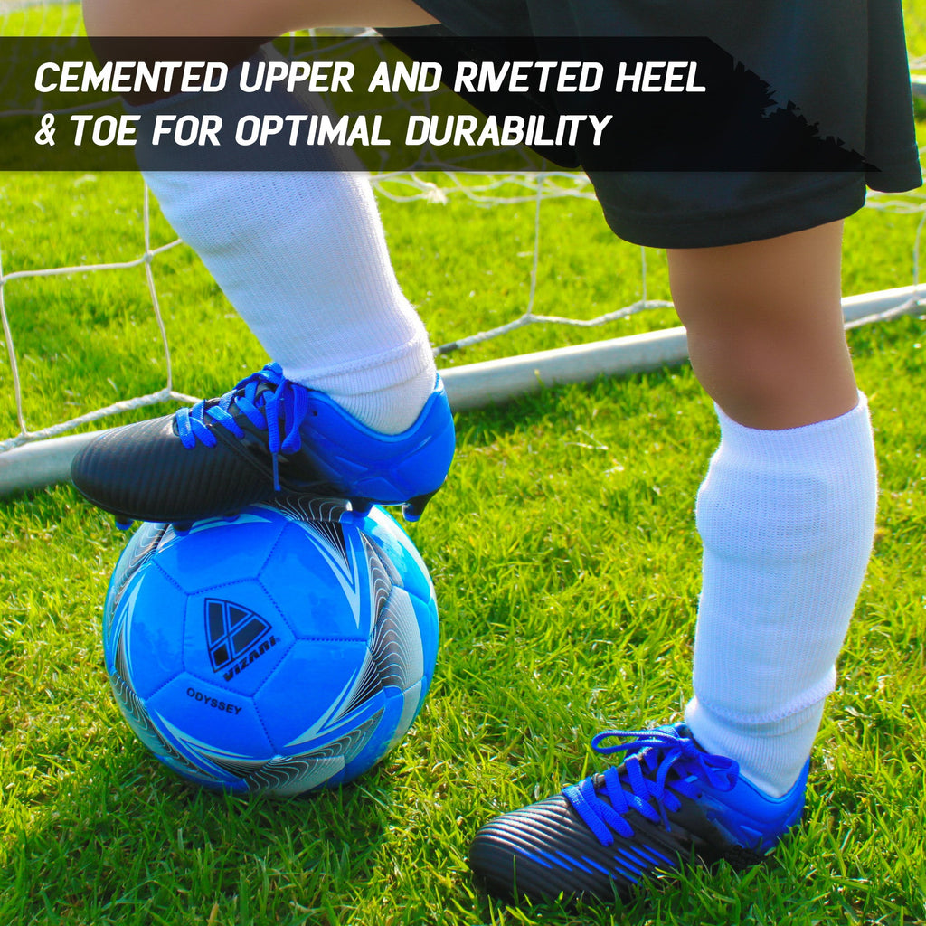 Vizari Liga Kids FG Soccer Cleats - Black/Blue