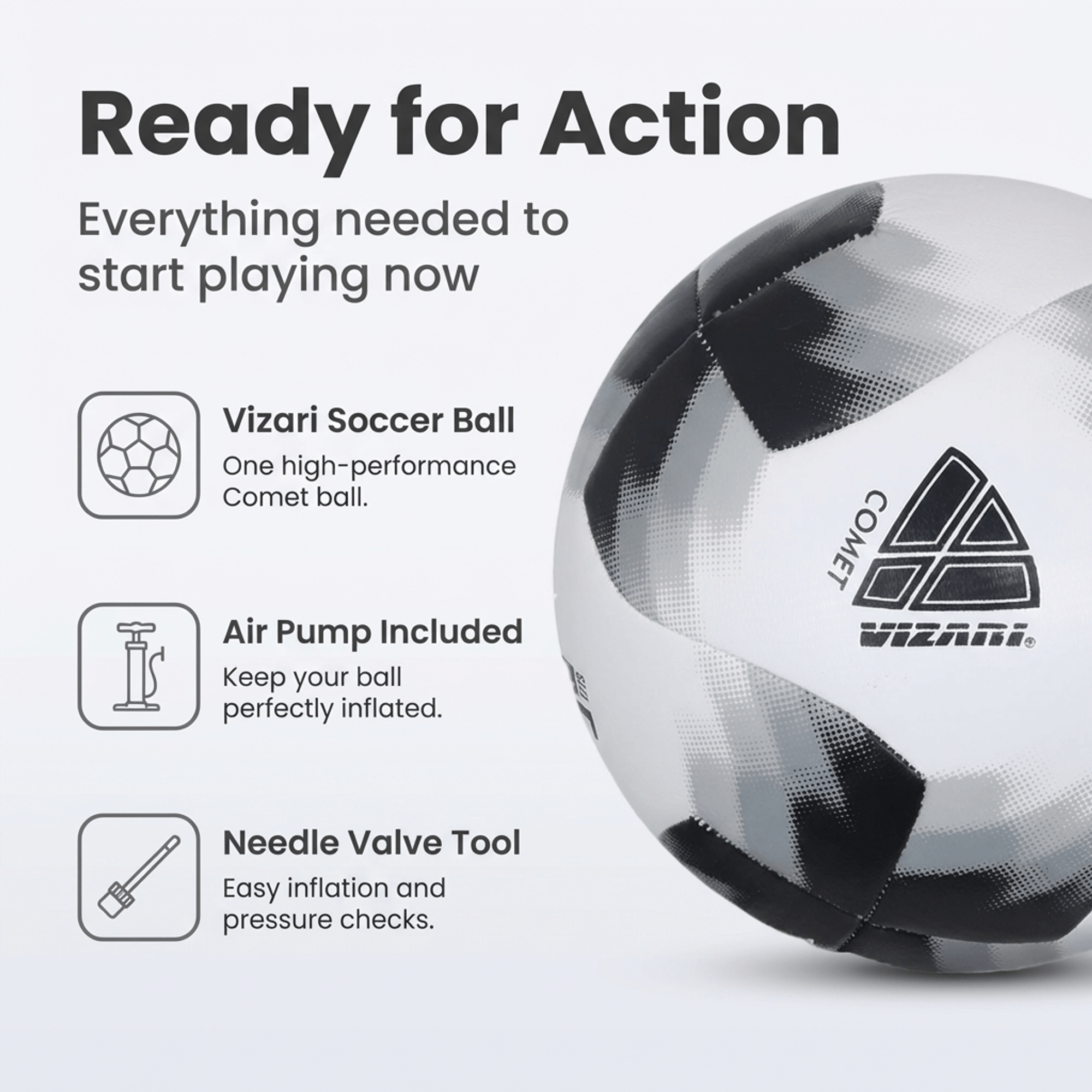 Comet Soccer Ball - Black