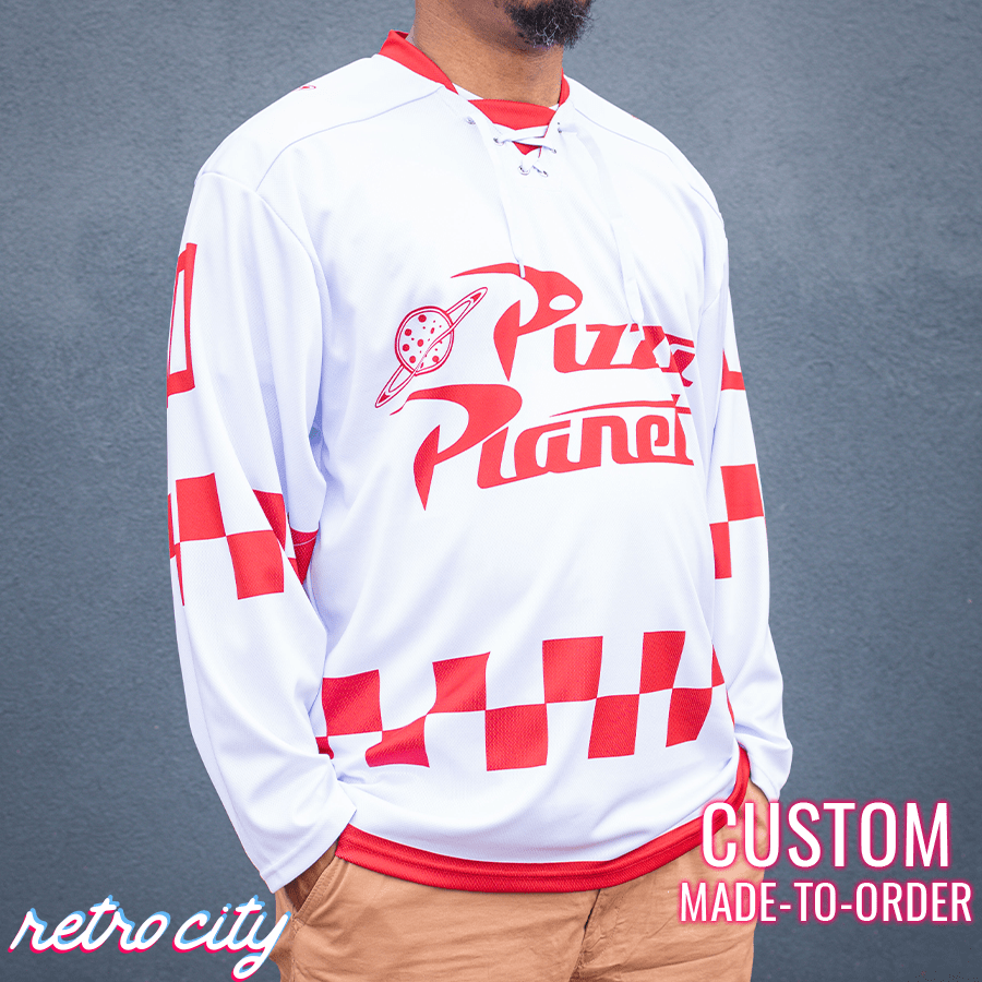 Pizza Planet Hockey Fan Jersey (White)