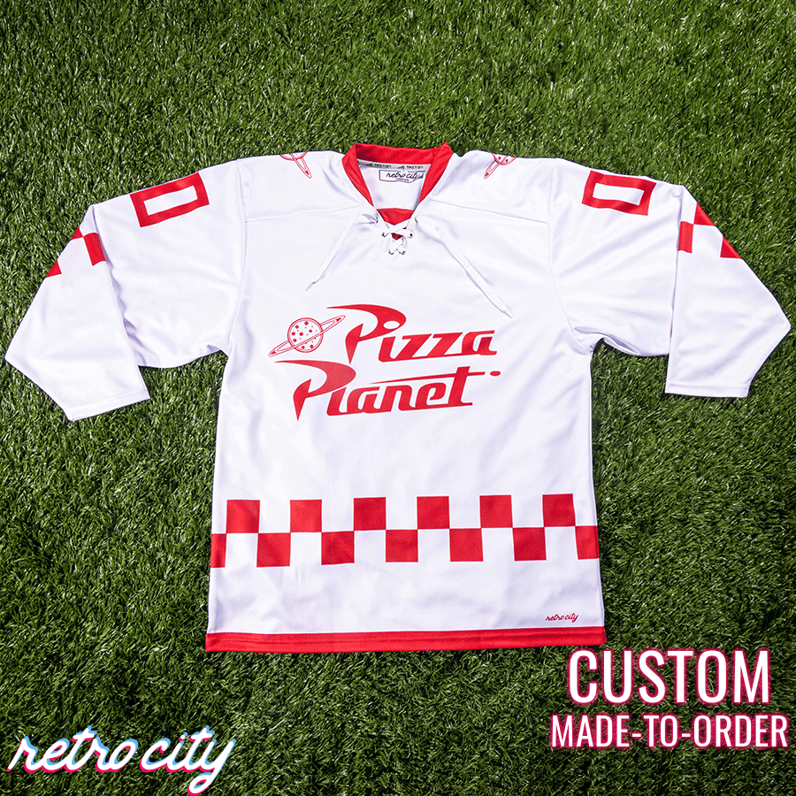 Pizza Planet Hockey Fan Jersey (White)
