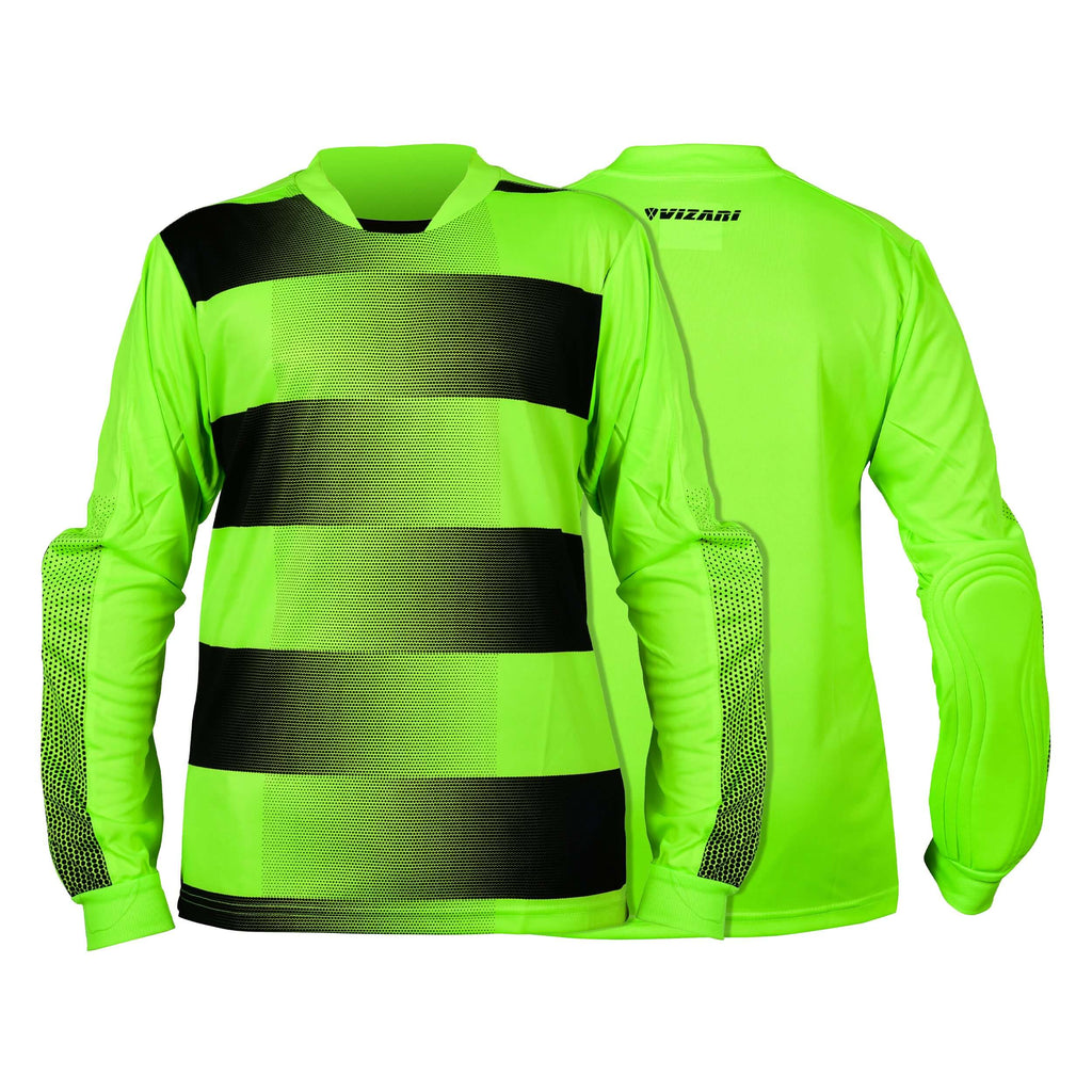 Vizari Corona Long-Sleeve Goalkeeper Jersey with Padded Elbows - Green/Black