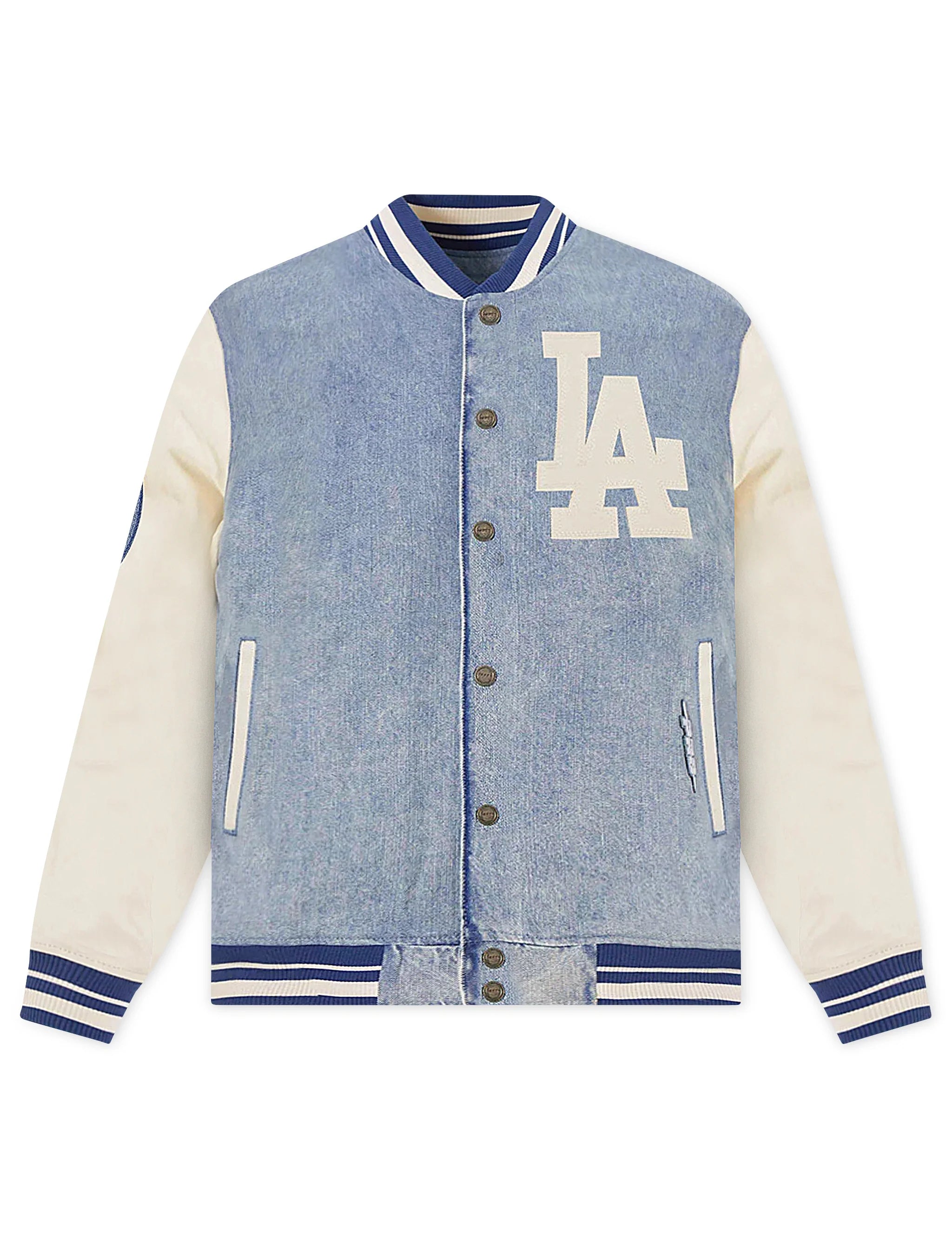 Pro Standard LA Dodgers Varsity Blues Jacket - Denim Blue