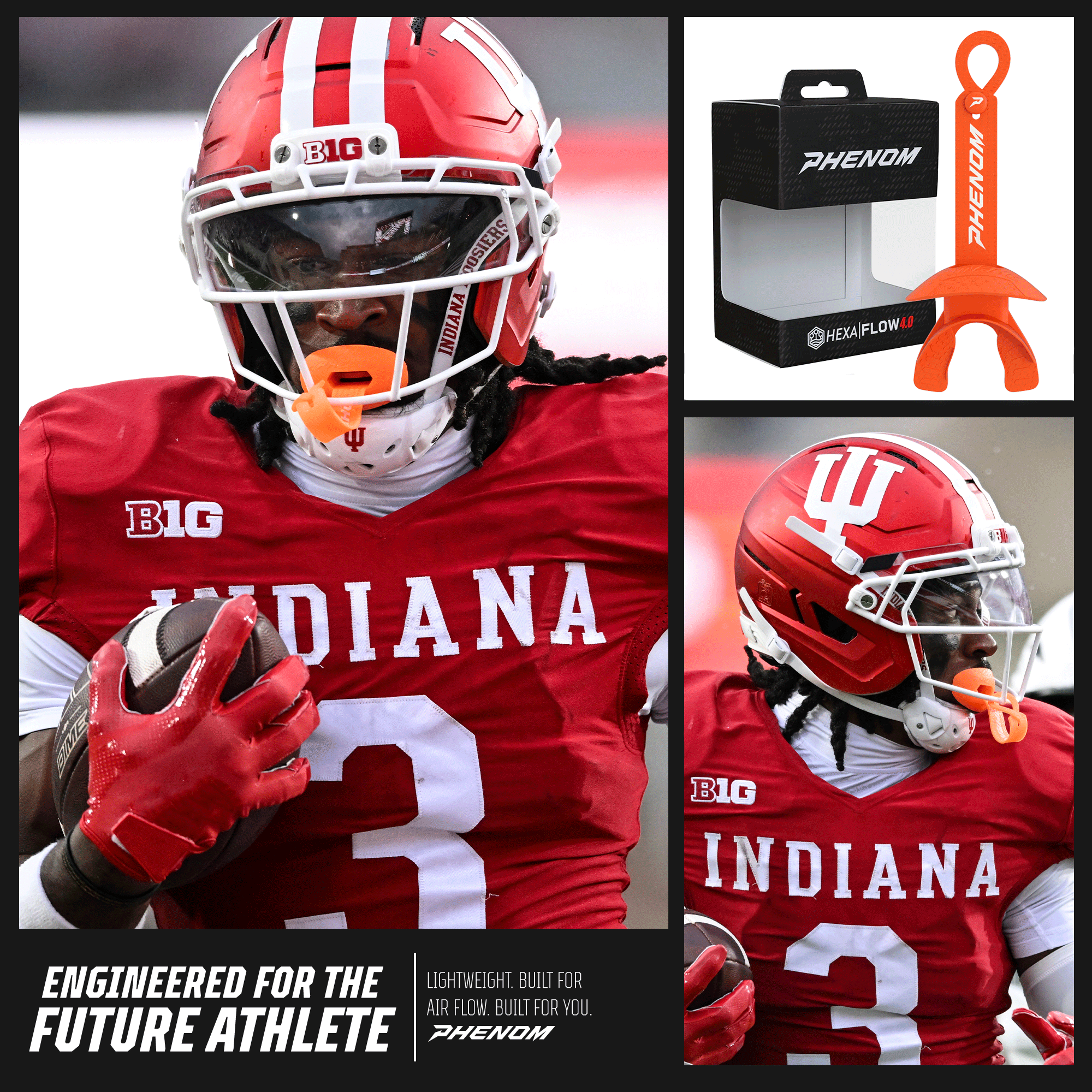 Phenom Elite Hexa-Flow™ 4.0 Football Mouthguard – Team Color Edition (Adult & Youth)