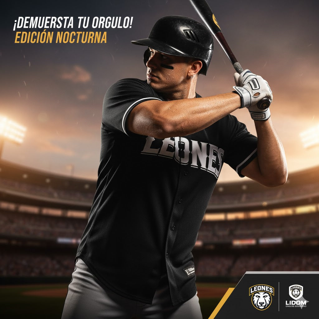 Leones del Escogido Jersey | Wilson Black Button-Up | LIDOM Baseball