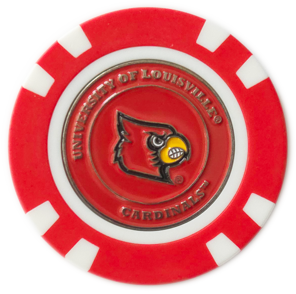 Officially Licensed Louisville Cardinals Poker Chip Ball Marker
