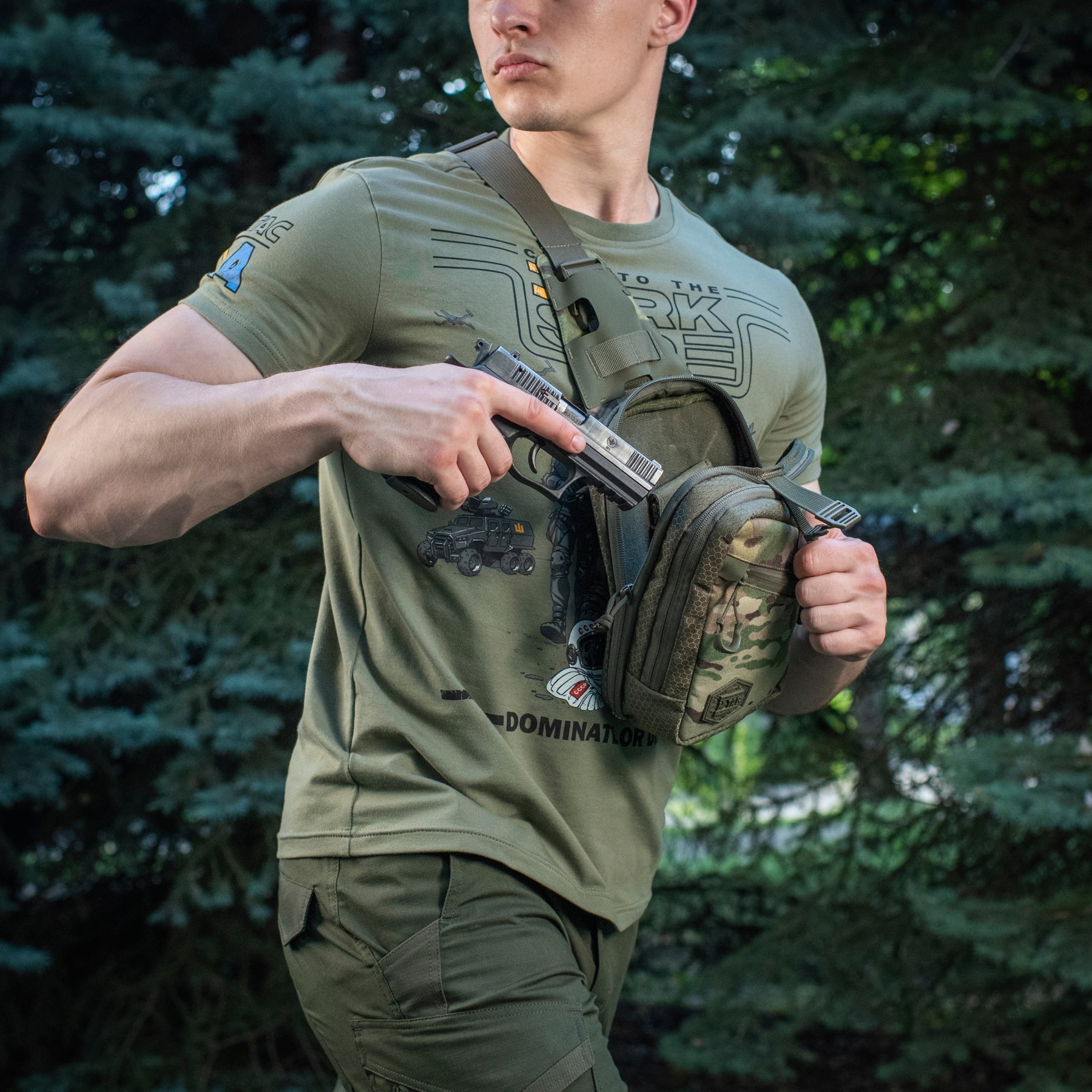 M-Tac Sling Pistol Bag with Loop Panel Elite