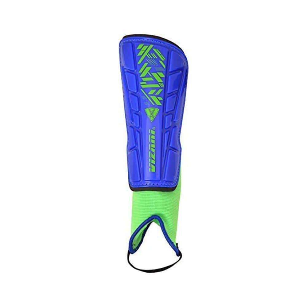 Vizari Malaga Soccer Shin Guards for Youth & Adults -Lightweight Ankle Protection – Blue/Green