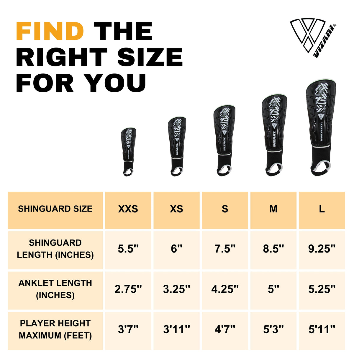 Vizari Malaga Soccer Shin Guards for Youth & Adults -Lightweight Ankle Protection – Sky/Yellow