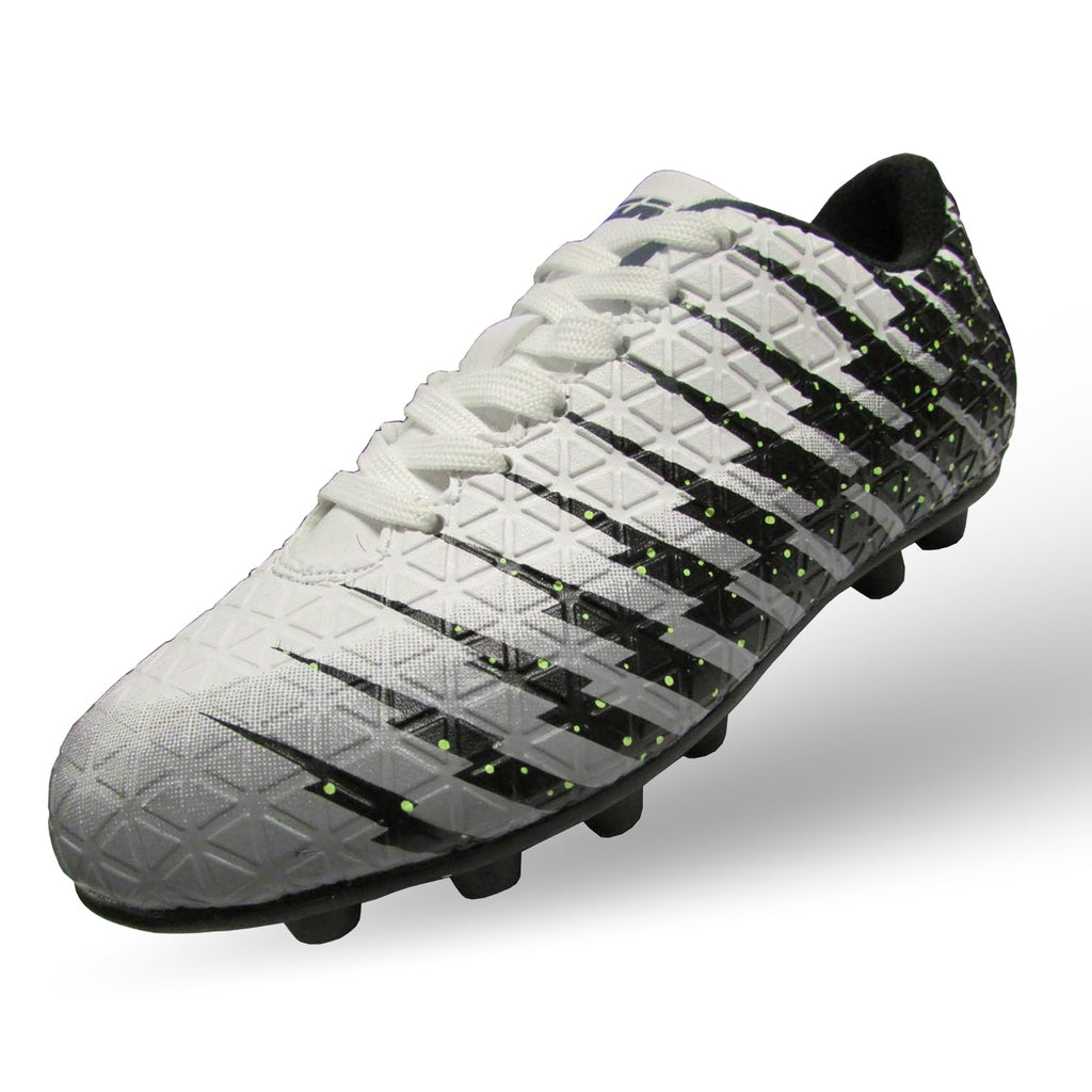 Bolt Firm Ground Soccer Shoes -White/Black/Silver