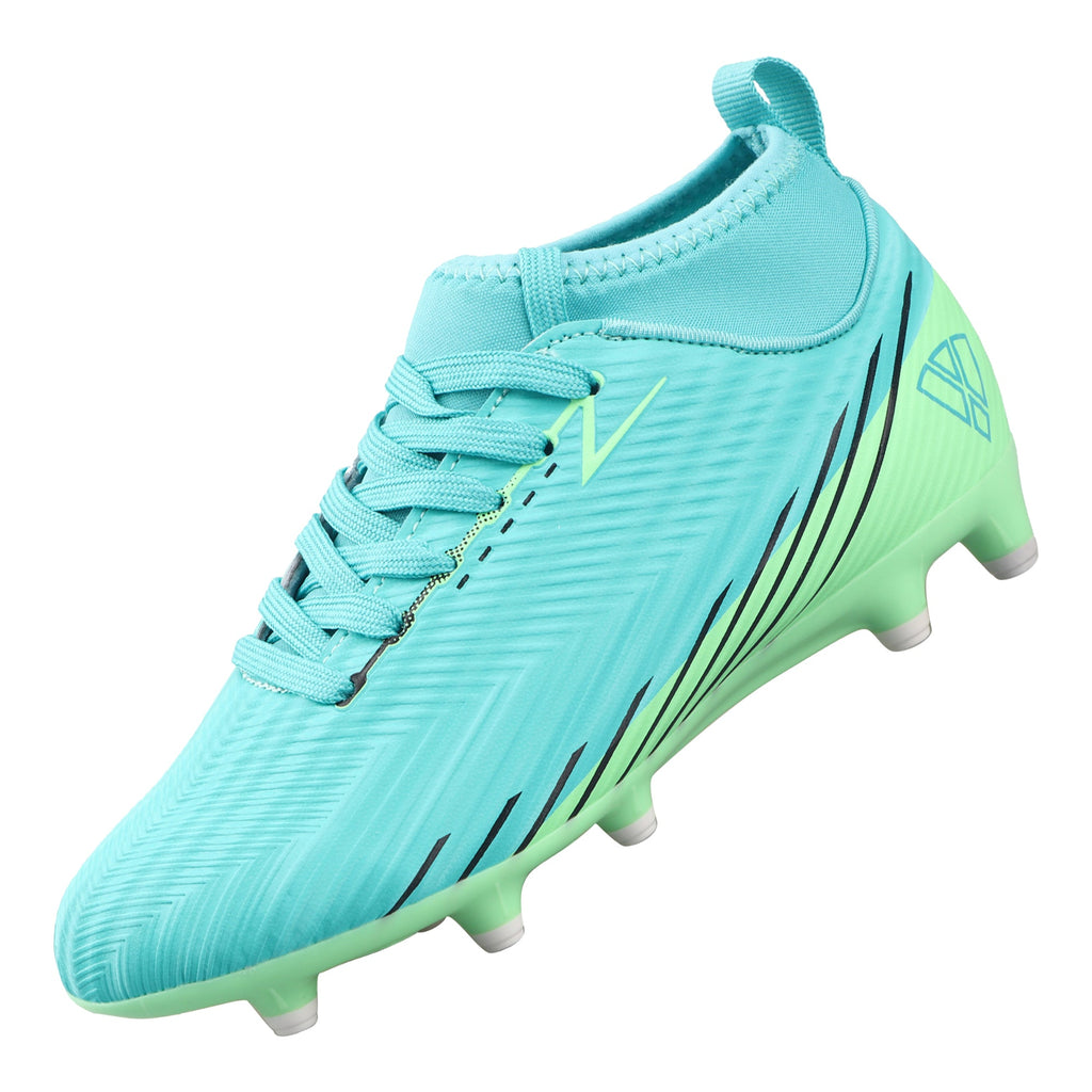 Tesoro Firm Ground Mid-Cut Soccer Shoes - Aqua/Mint