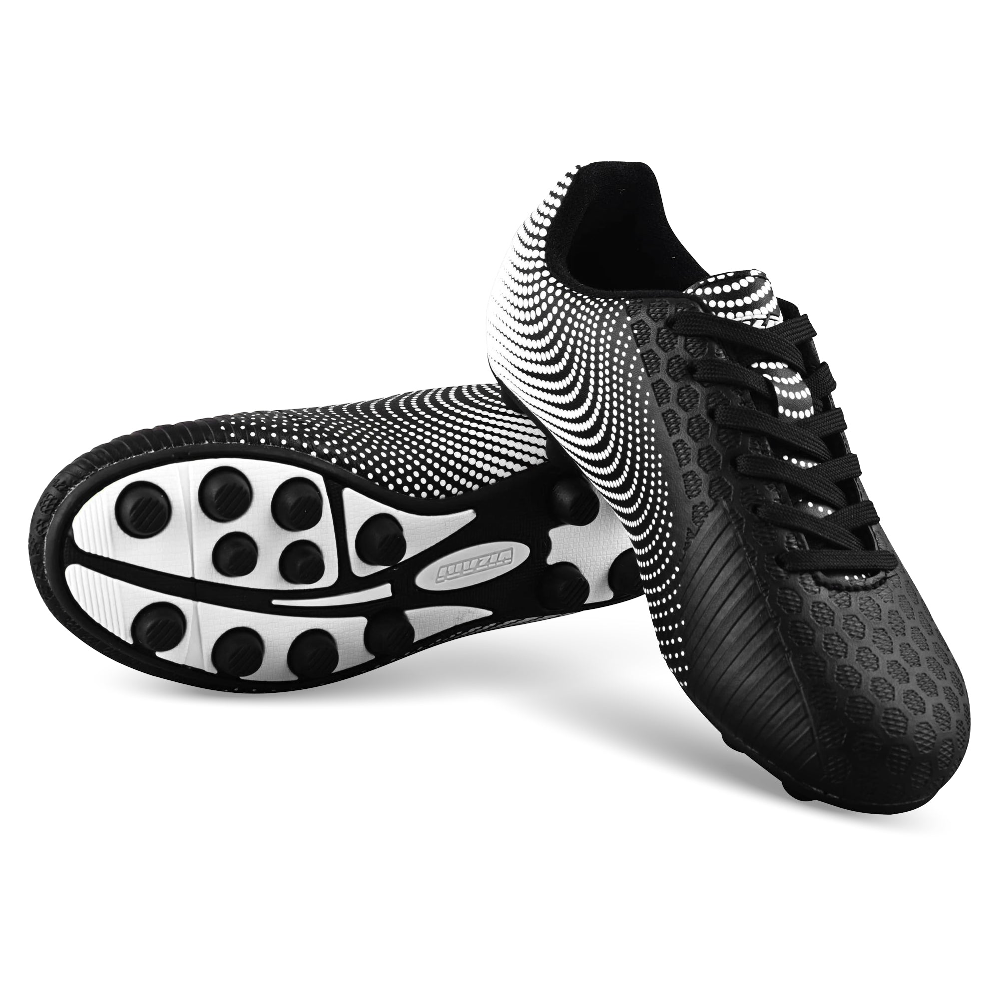 Stealth Firm Ground Soccer Shoes -Black/White