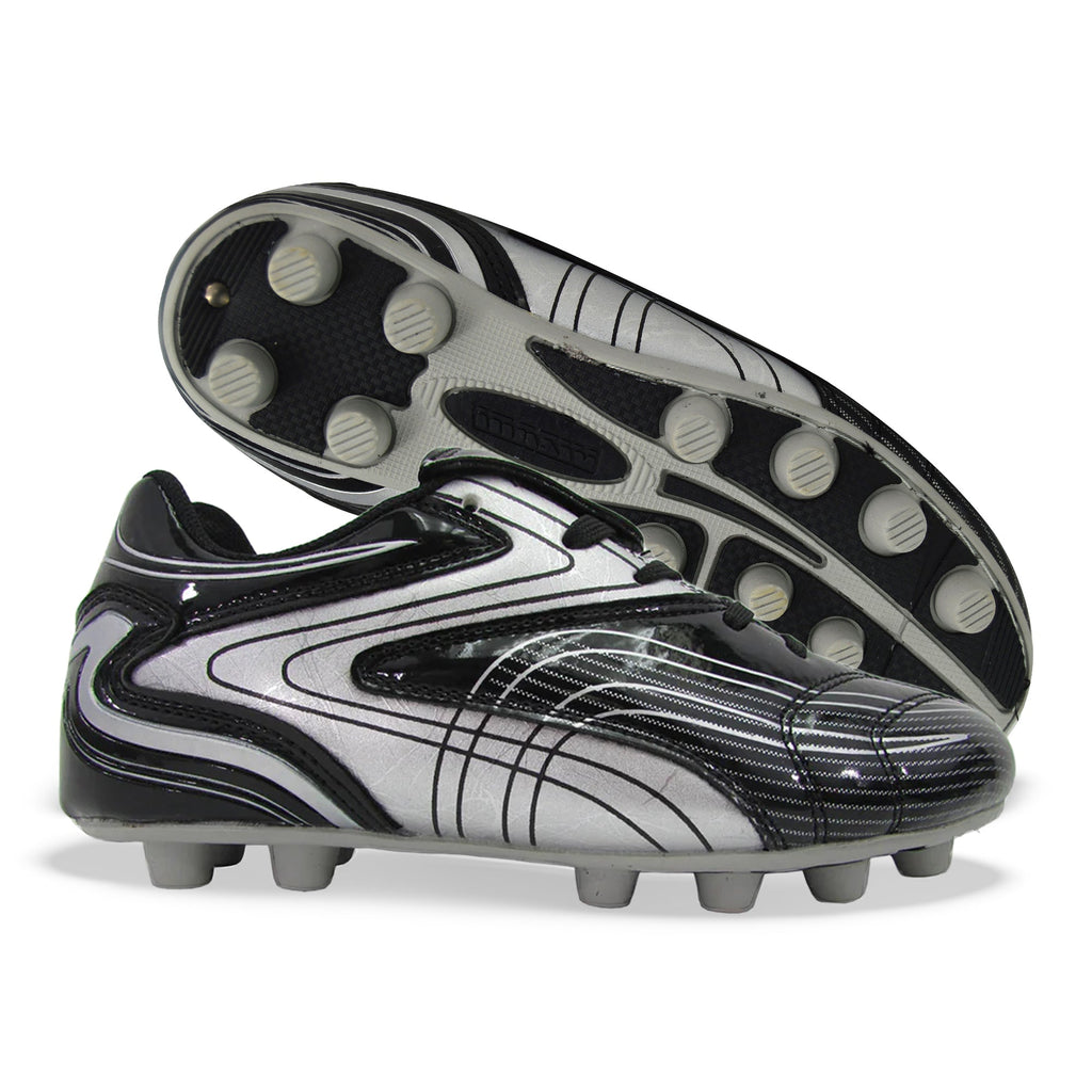 Vizari Youth Striker Firm Ground Soccer Shoes – Black/Silver