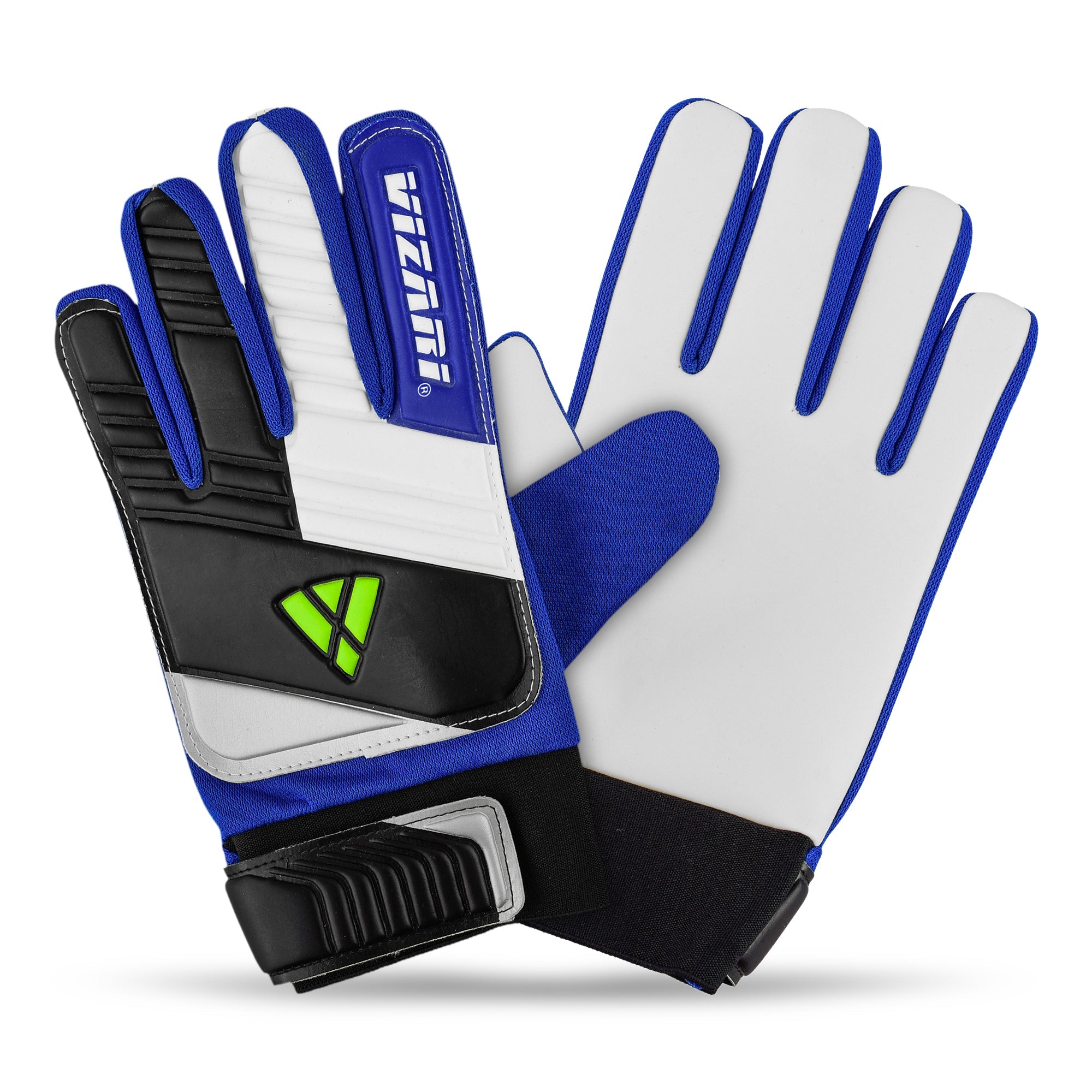 Junior Keeper Gloves-Blue/White/Black