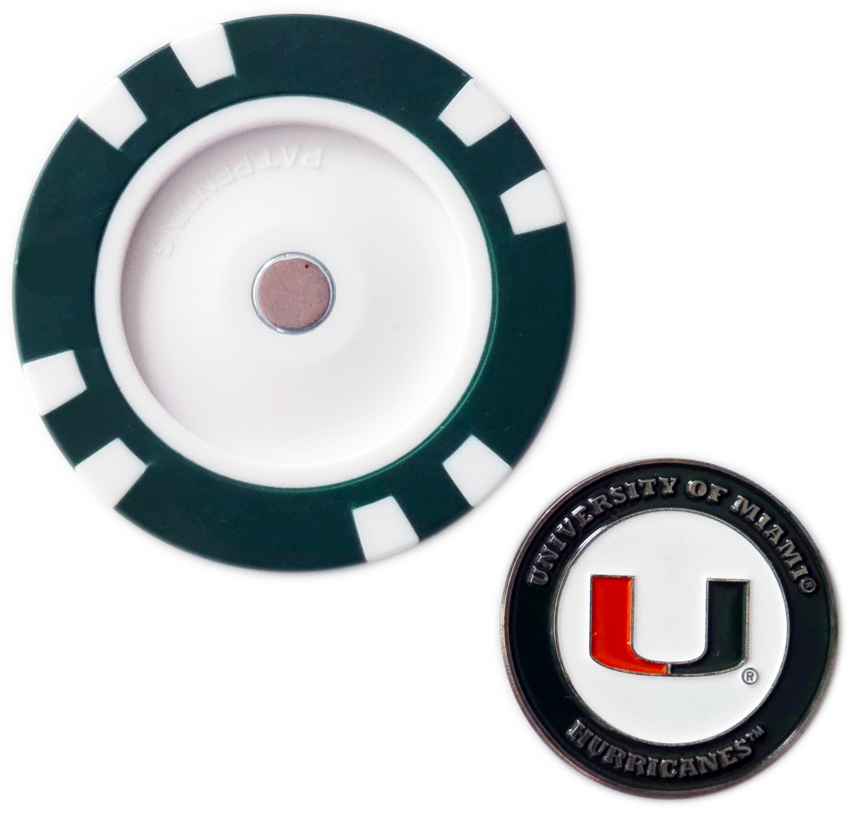 Officially Licensed Miami Hurricanes Poker Chip Ball Marker