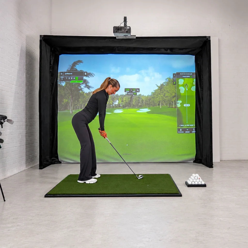 GolfBays Lux Golf Simulator Hitting Enclosure (4 Sizes)