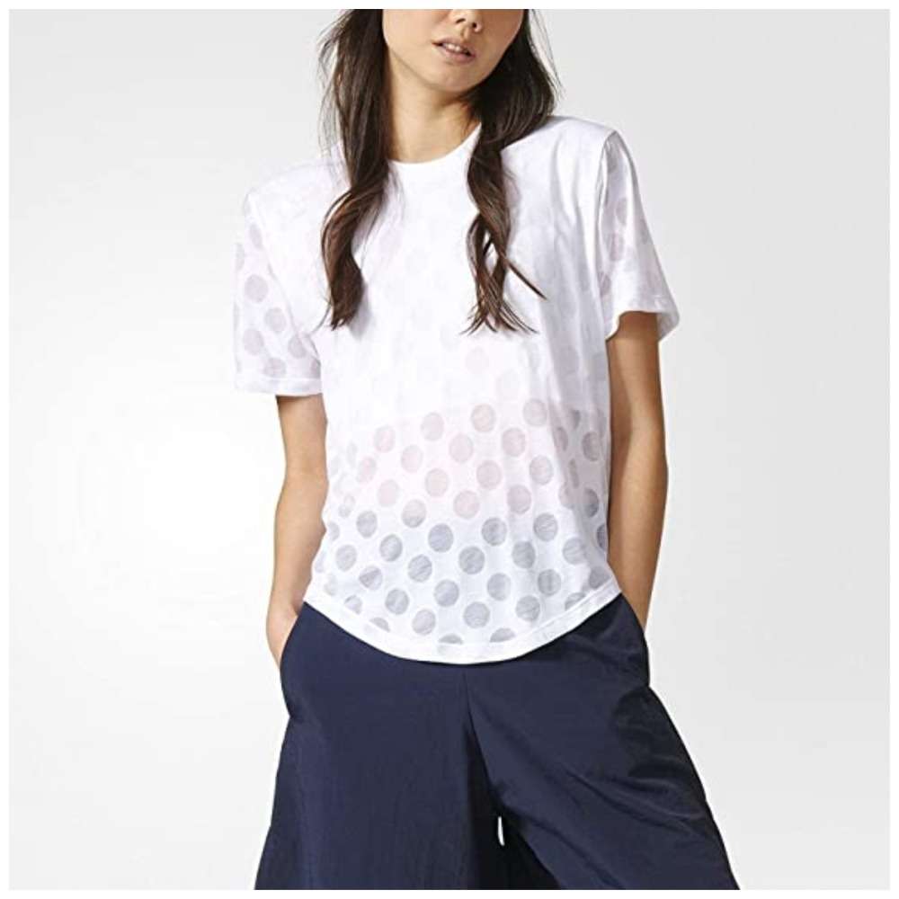 adidas Women's Burnout Dots T-Shirt - White/White