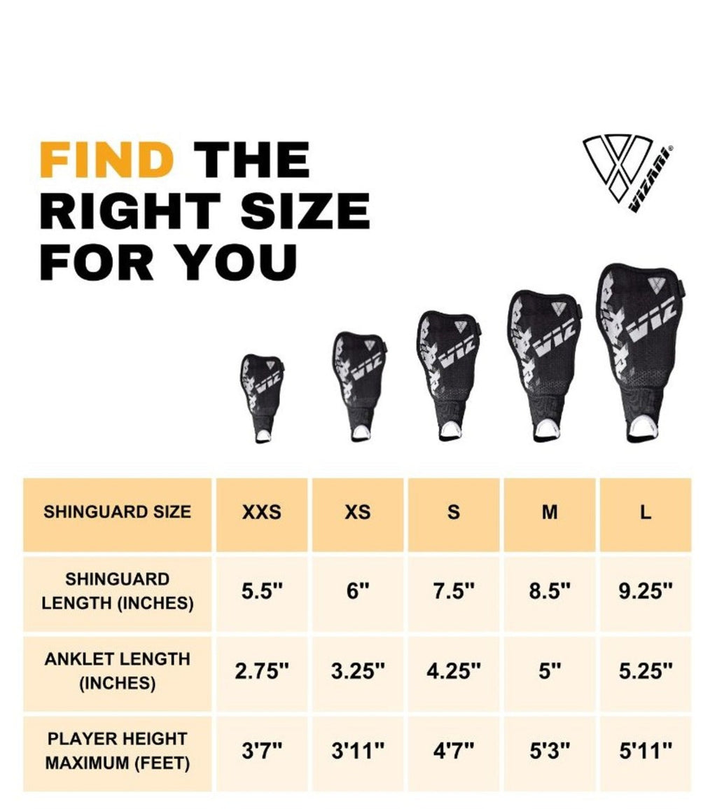 Vizari Napoli Soccer Shin Guards – Black/Silver