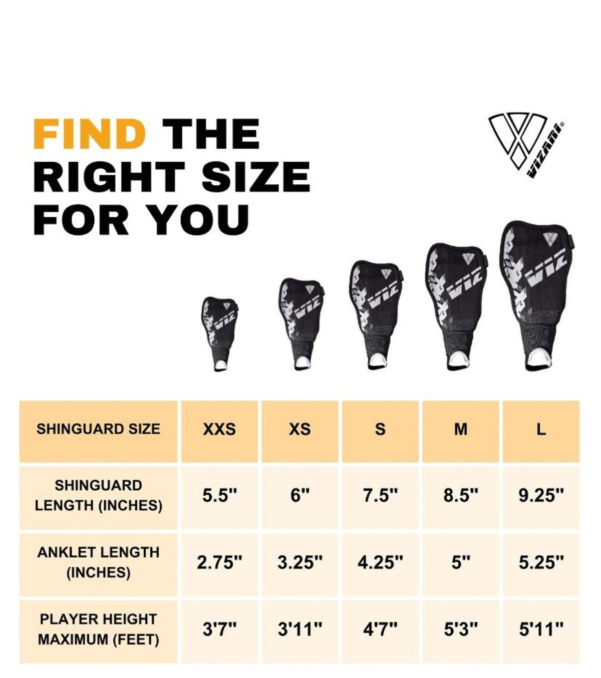 Vizari Napoli Soccer Shin Guards – Black/Silver