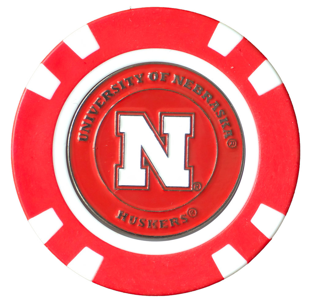 Officially Licensed Nebraska Cornhuskers Poker Chip Ball Marker