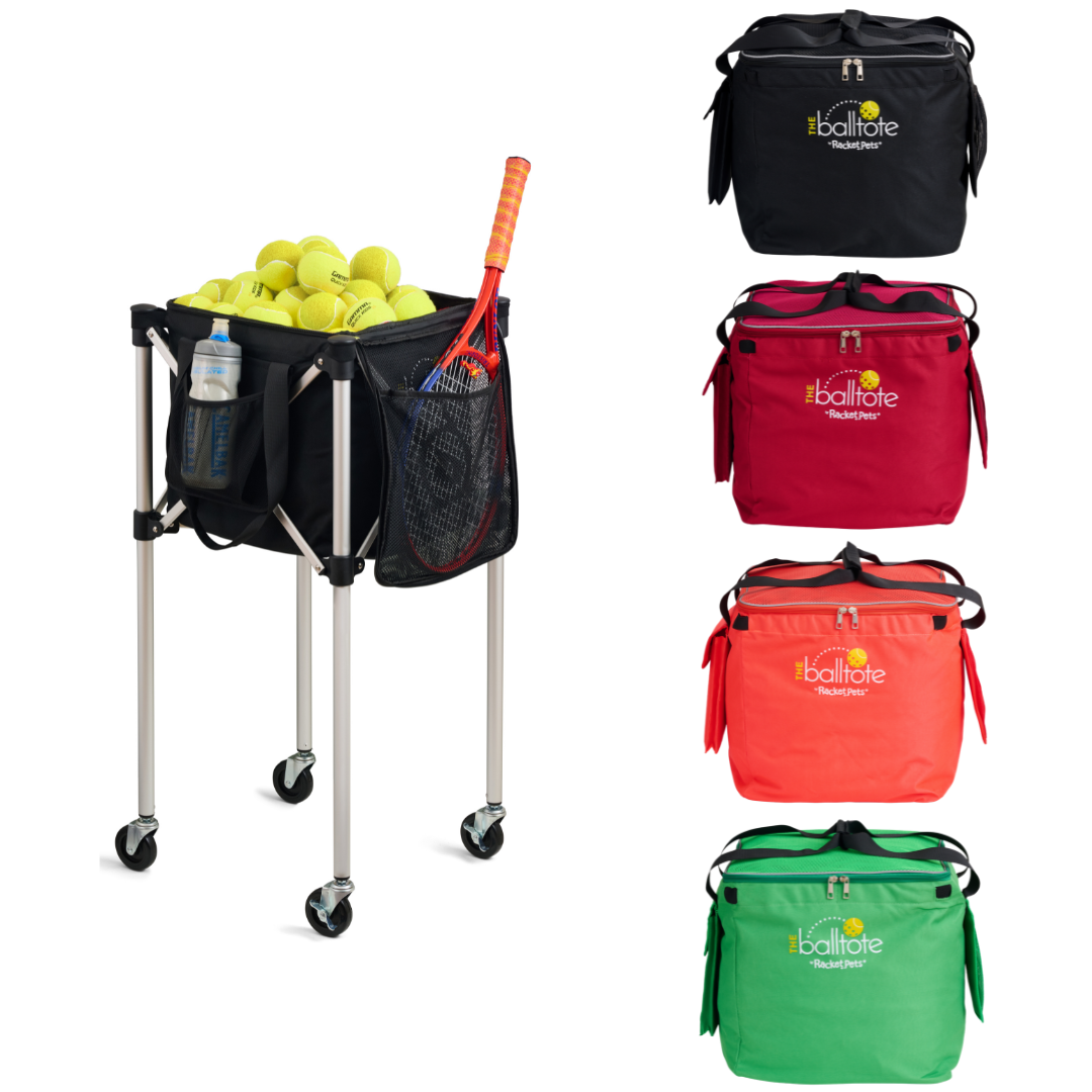 Ball Tote - Green Replacement Bag for Tennis and Pickleball Pro Teaching Cart