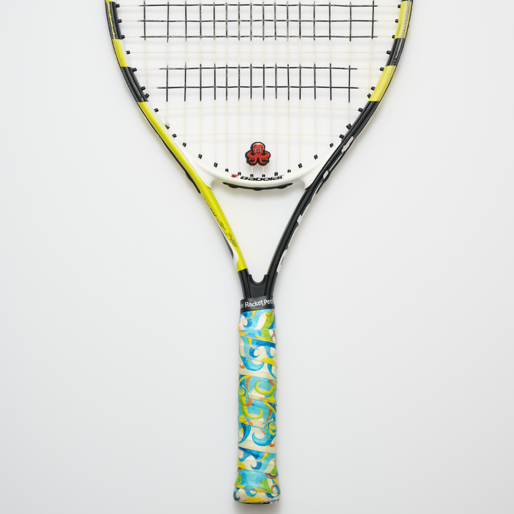 Octopus Tennis Overgrip Tape and Matching Shock Absorbing Dampener for Tennis Racket