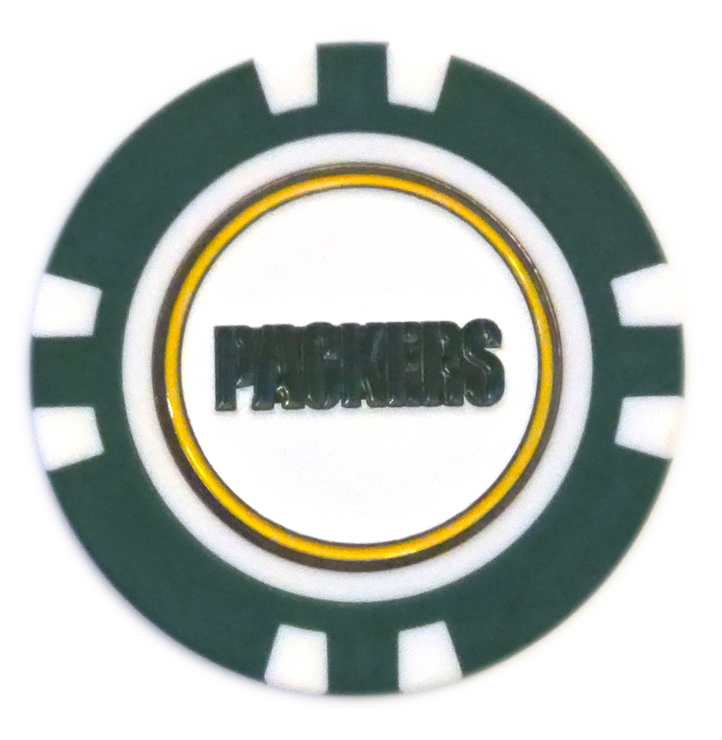 Officially Licensed Green Bay Packers Poker Chip Ball Marker