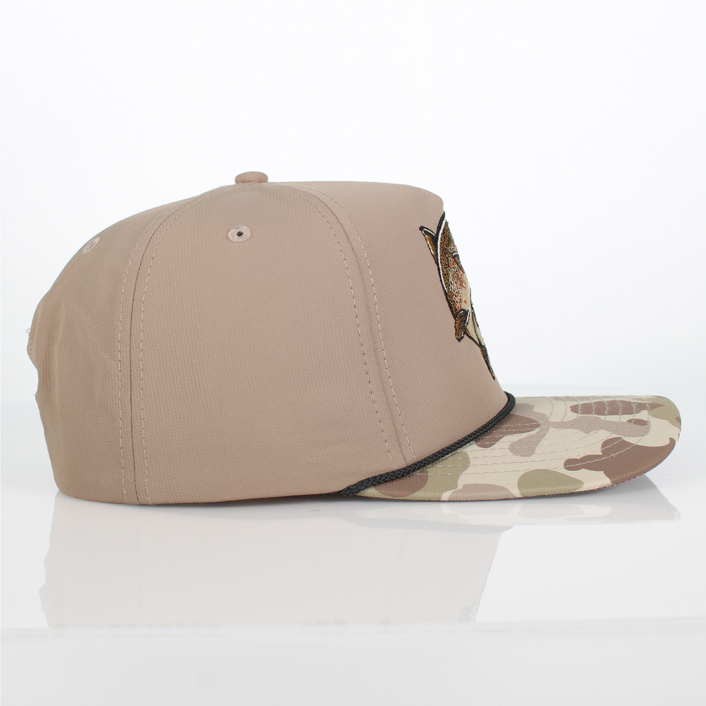 Brown Trout 5-Panel Fly Fishing Rope Cap