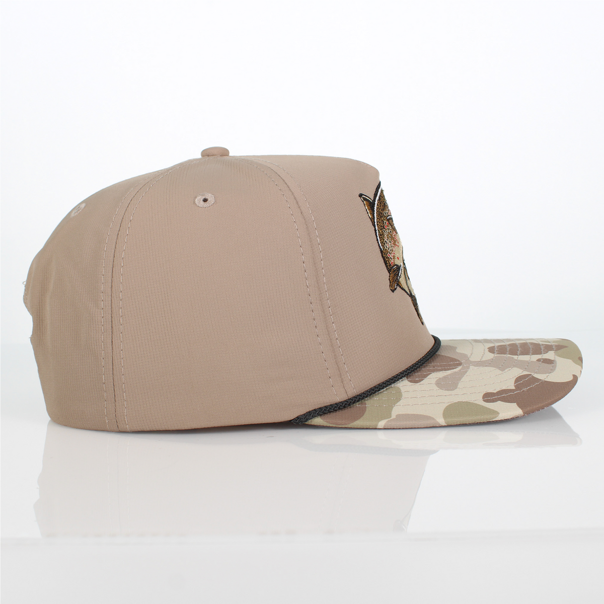 Brown Trout 5-Panel Fly Fishing Rope Cap
