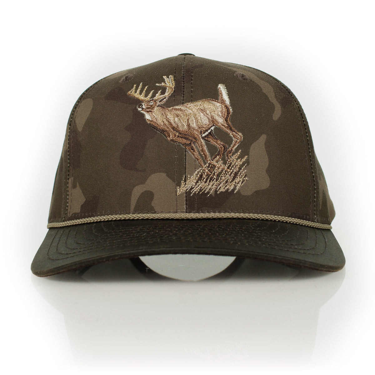 Running Deer 6-Panel Wax Cloth Rope Cap