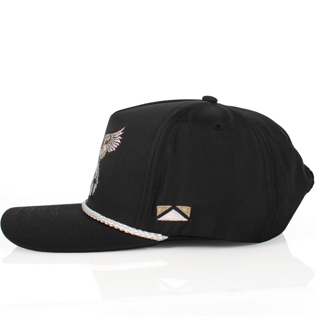 Black Pintail Performance Rope Cap