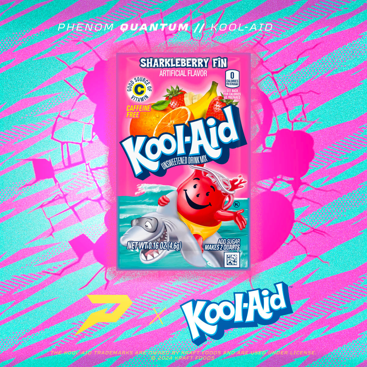 Kool-Aid 'Sharkleberry Fin' Football Gloves - VPS4 by Phenom Elite